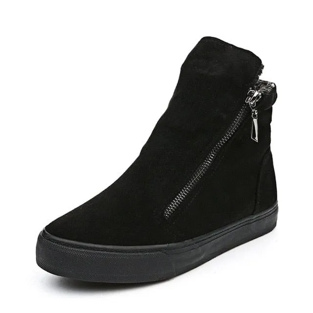 Flock Zipper Snow Boot Sneaker - 4 Colors