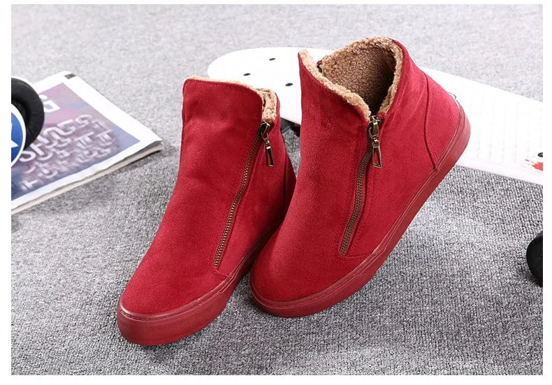 Flock Zipper Snow Boot Sneaker - 4 Colors