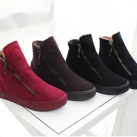 Flock Zipper Snow Boot Sneaker - 4 Colors