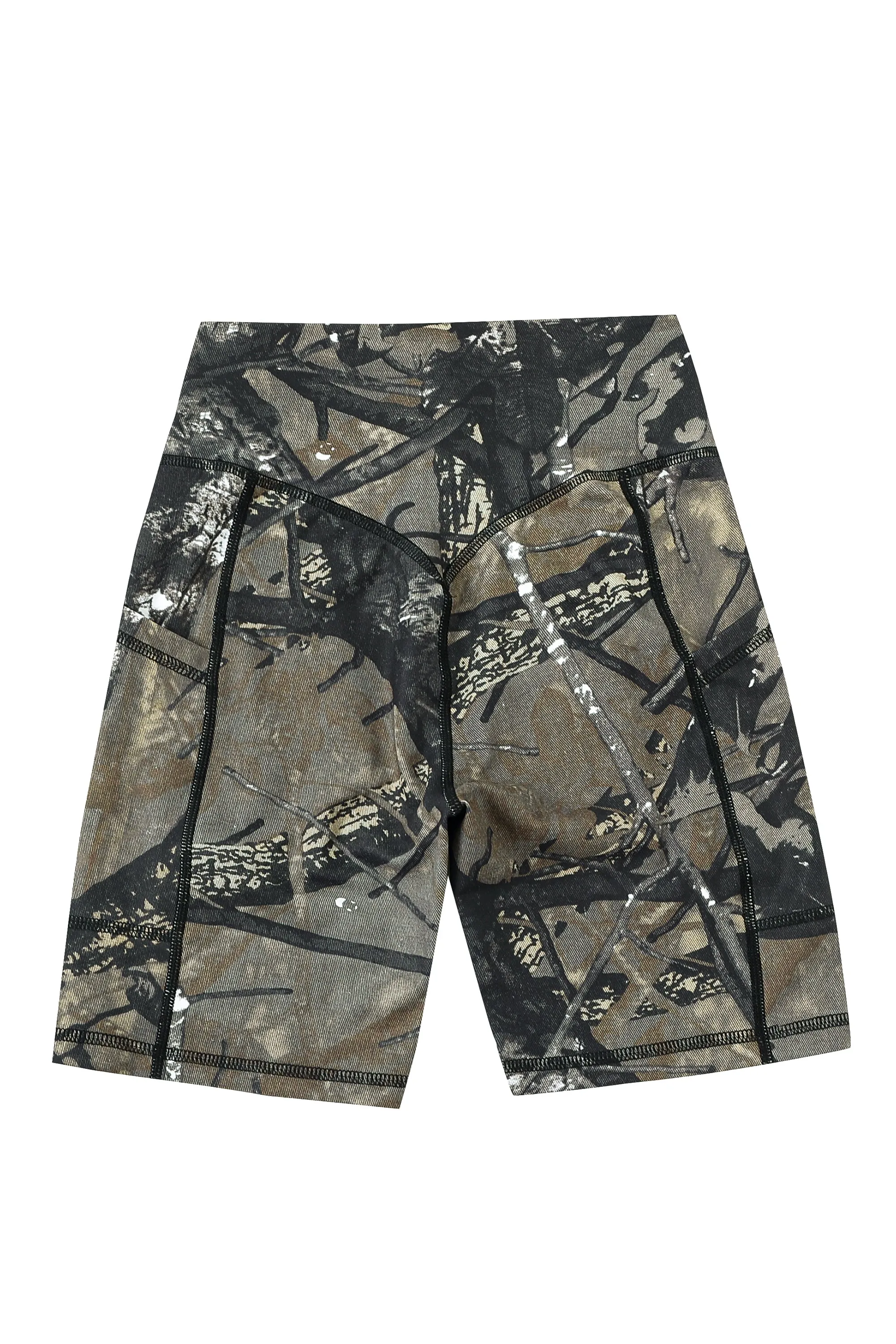 Forest Camo Pocket Yoga Shorts