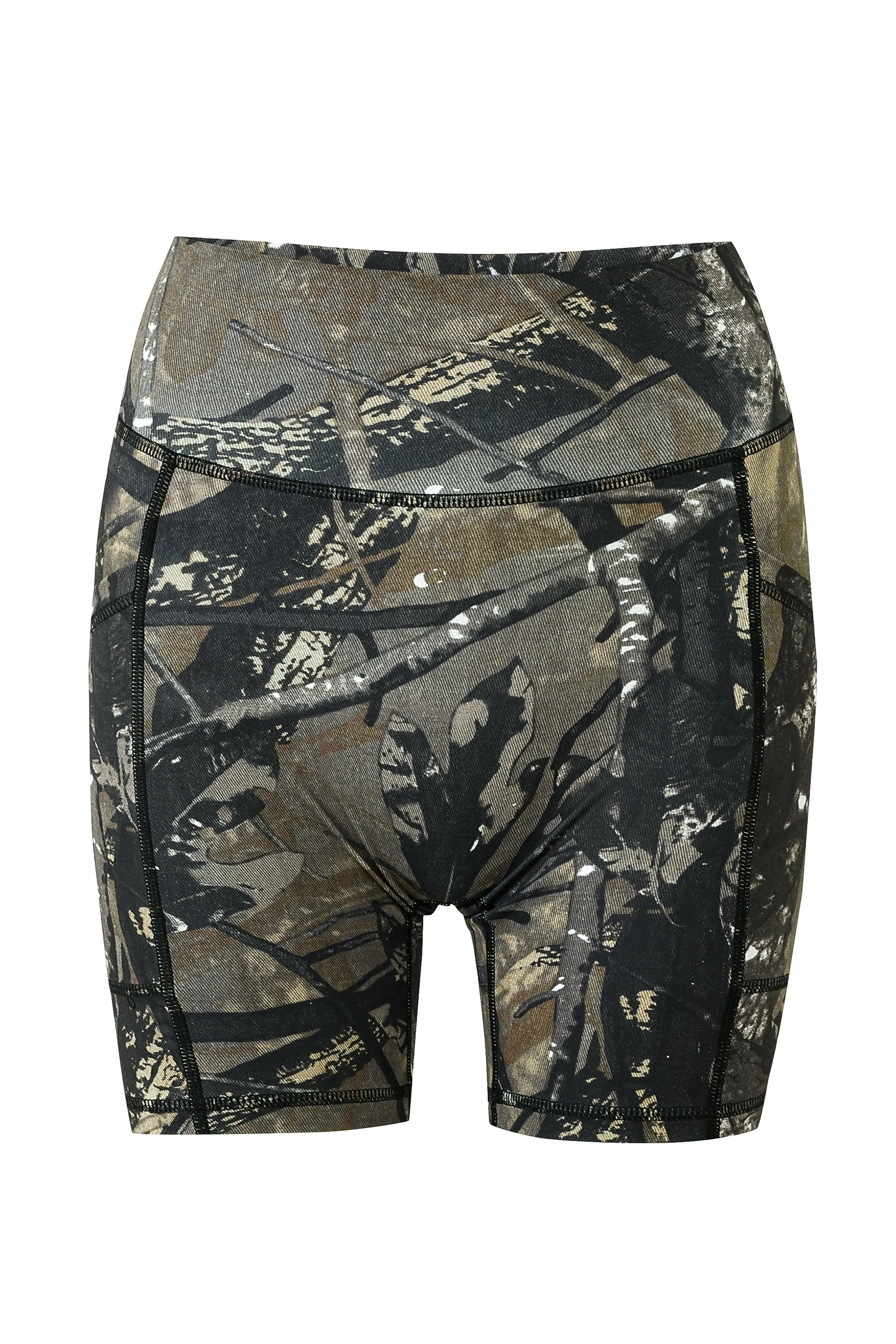 Forest Camo Pocket Yoga Shorts