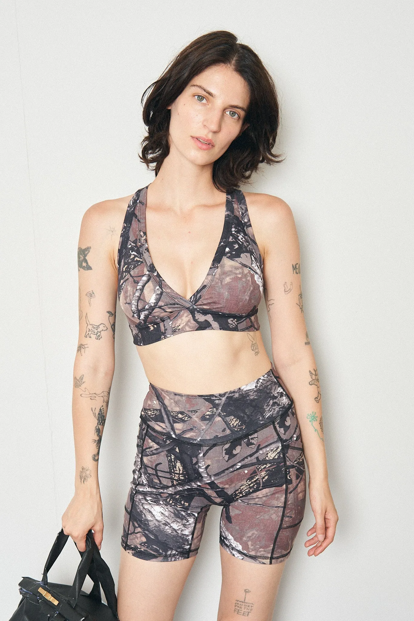 Forest Camo Pocket Yoga Shorts