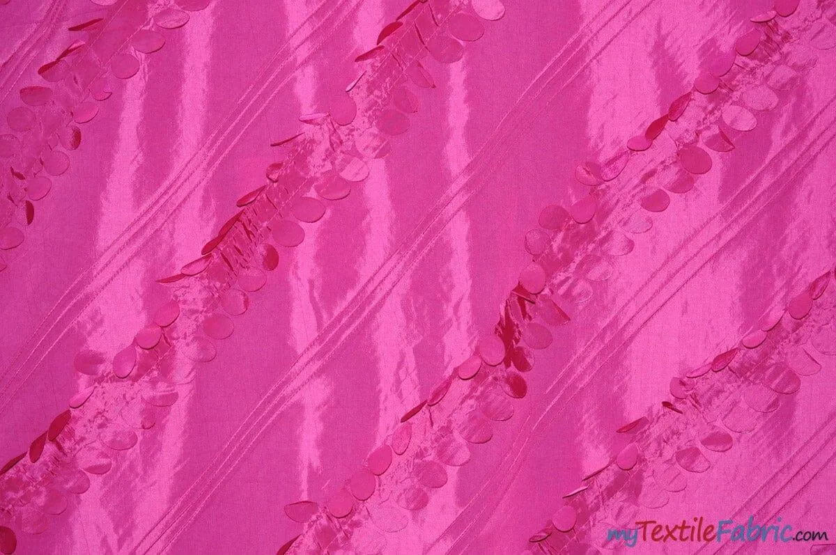 Forest Taffeta Embroidery | Hanging Leaf Taffeta | 54" Wide | Multiple Colors |