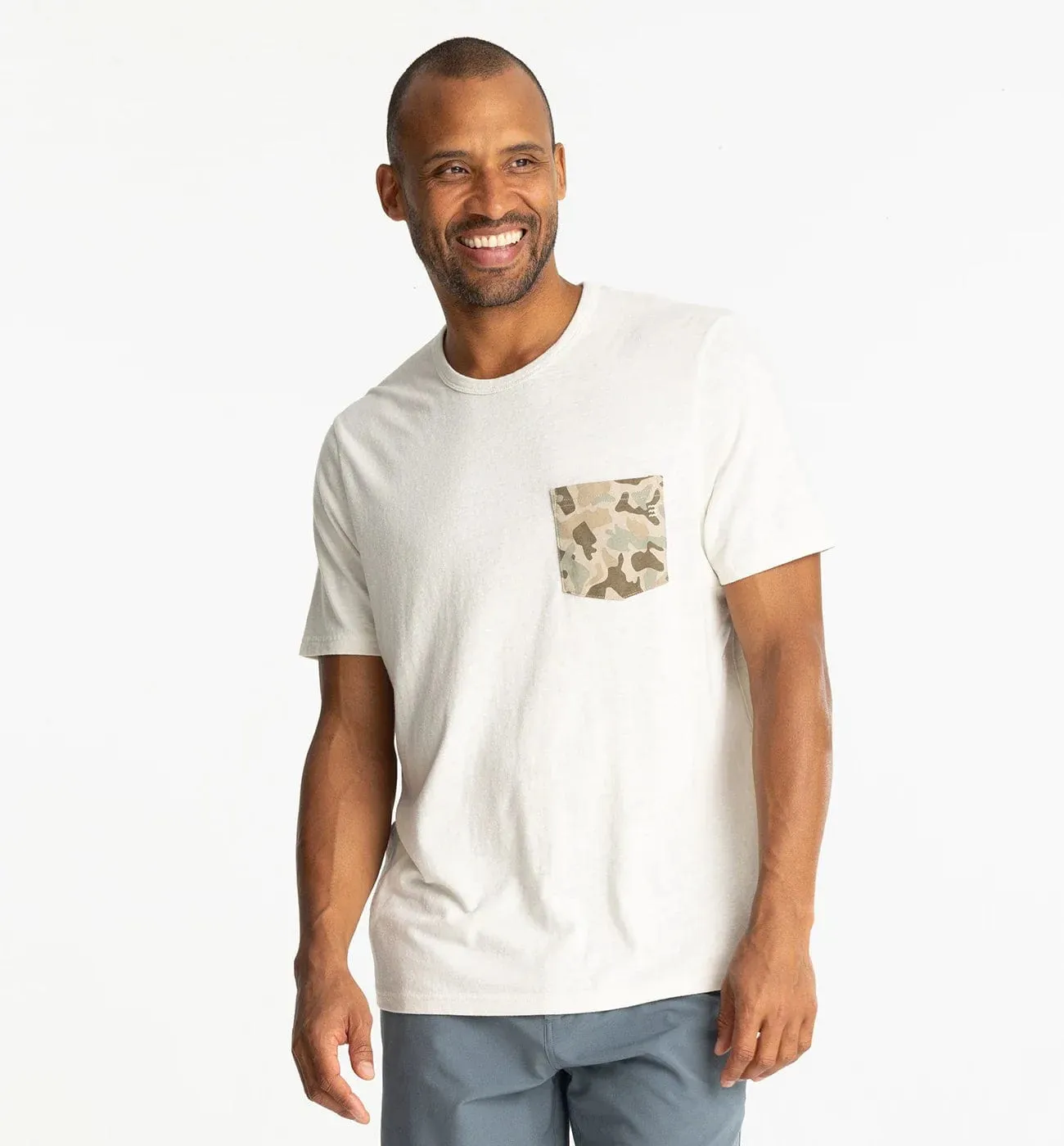 Free Fly Barrier Island Camo Pocket Tee - Men's