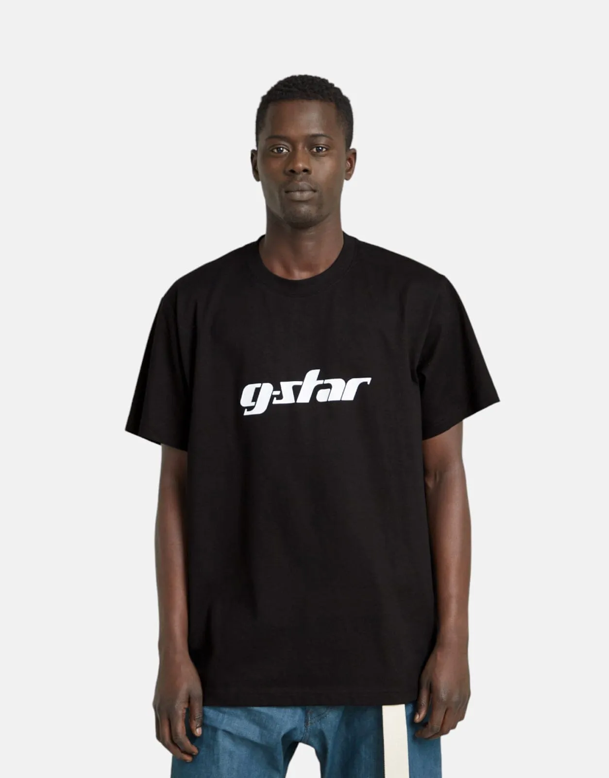 G-Star RAW Cursive Script Loose Black T-Shirt