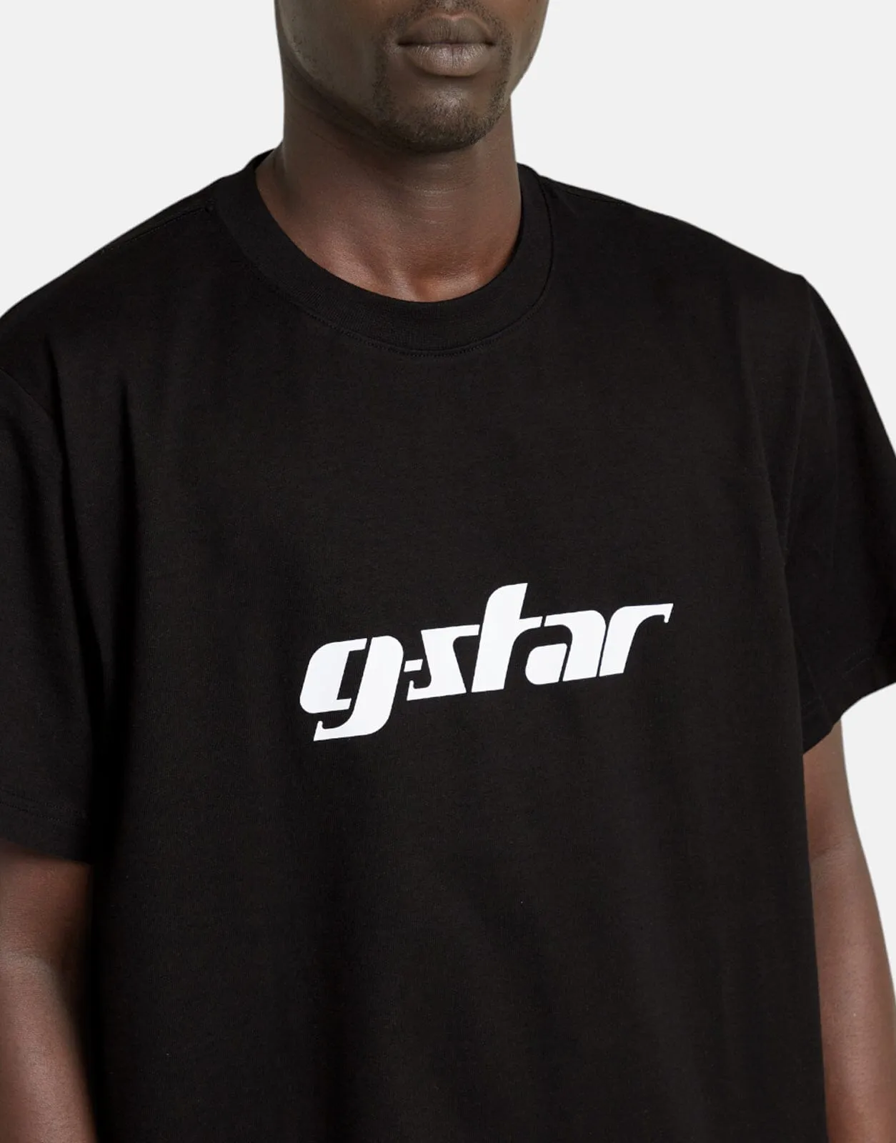 G-Star RAW Cursive Script Loose Black T-Shirt