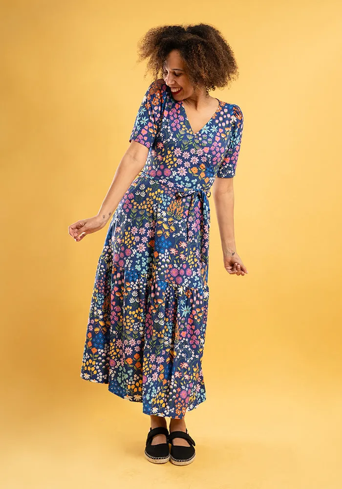 Gardner Wild Flowers Print Tiered Hem Midaxi Dress