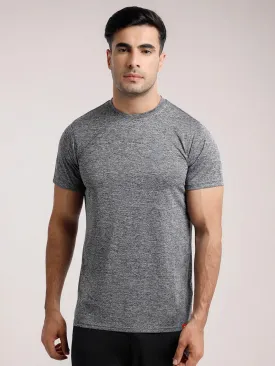 Gensen Round Neck Half Sleeve Solid Regular fit Polyester T-shirt for Men Comfortable Breathable Fabric Stretchable for Everyday Use Ideal for Yoga Training Gym Running or Performance