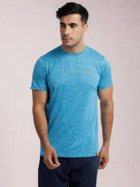 Gensen Round Neck Half Sleeve Solid Regular fit Polyester T-shirt for Men Comfortable Breathable Fabric Stretchable for Everyday Use Ideal for Yoga Training Gym Running or Performance