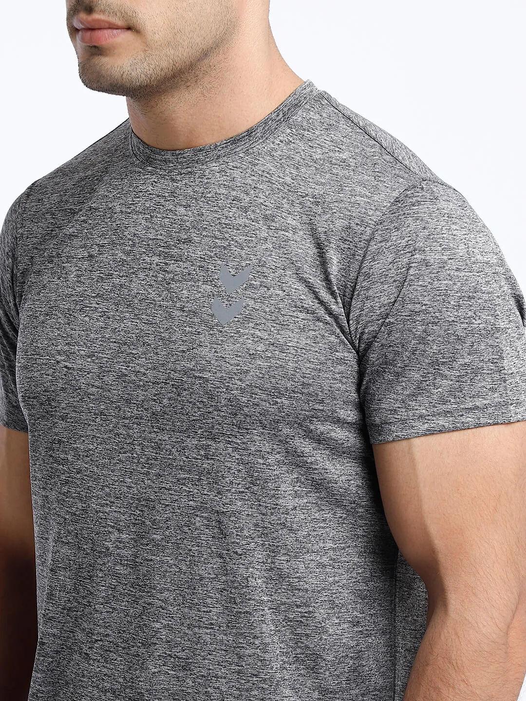 Gensen Round Neck Half Sleeve Solid Regular fit Polyester T-shirt for Men Comfortable Breathable Fabric Stretchable for Everyday Use Ideal for Yoga Training Gym Running or Performance