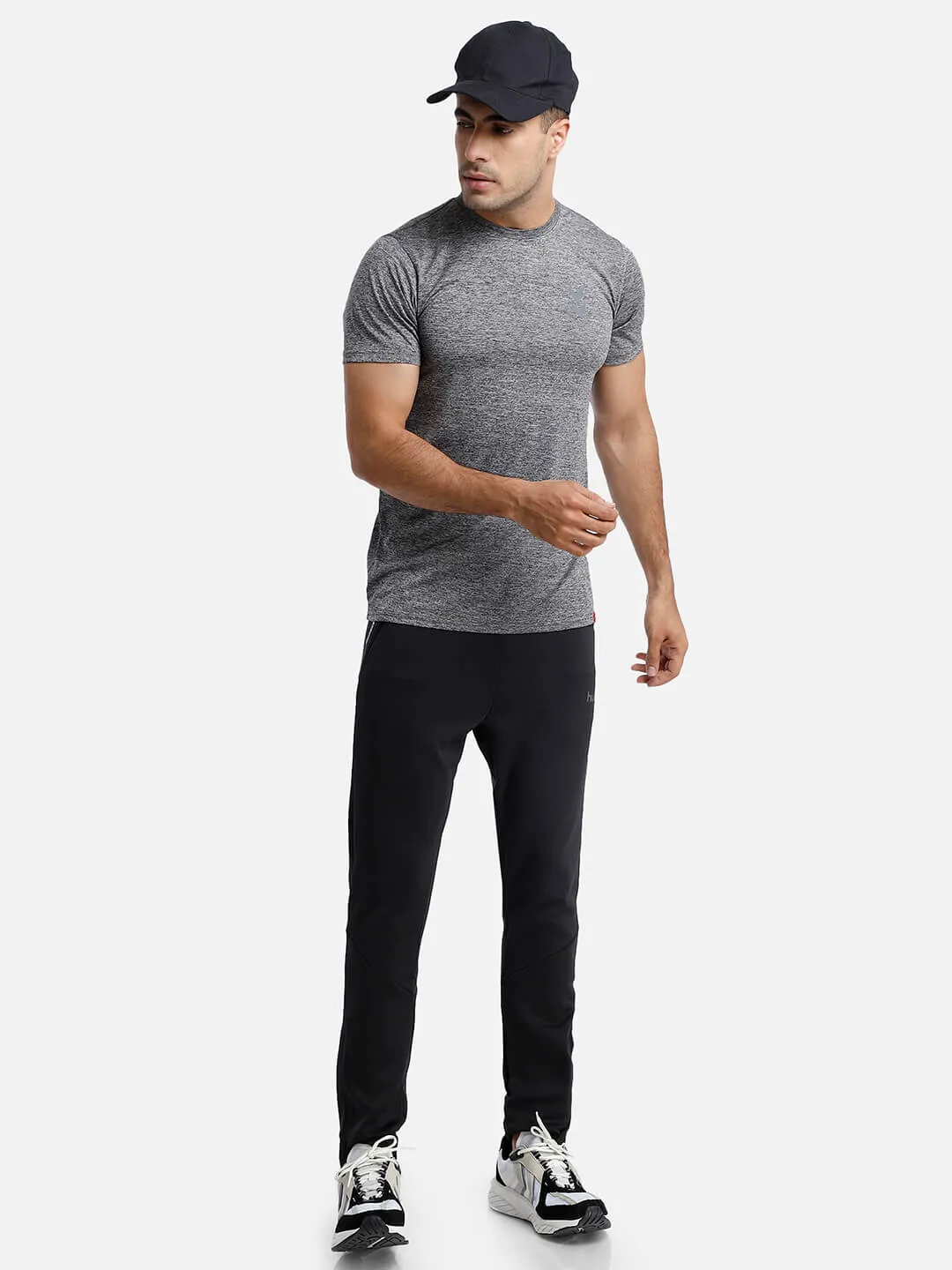 Gensen Round Neck Half Sleeve Solid Regular fit Polyester T-shirt for Men Comfortable Breathable Fabric Stretchable for Everyday Use Ideal for Yoga Training Gym Running or Performance