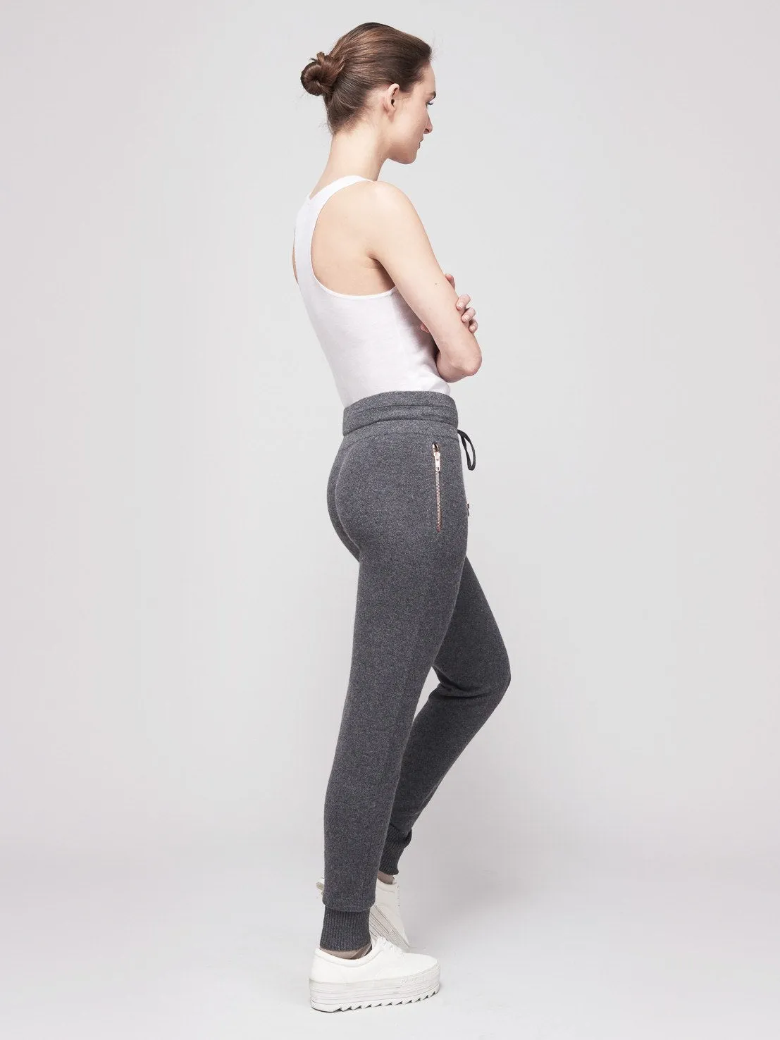 Go-Getter Cashmere Track Pants - Uniform Grey