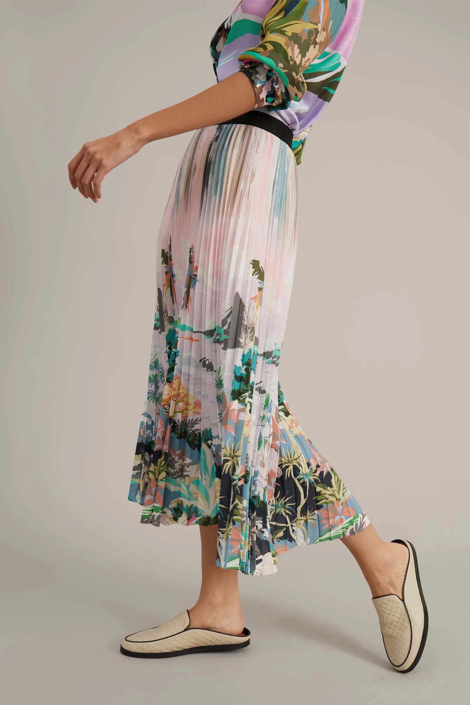 Gohanna Polyester Pleated Skirt