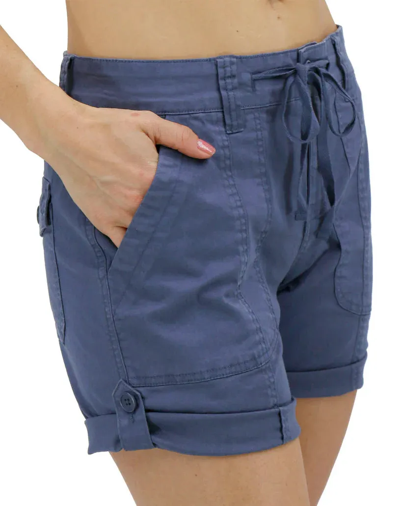 Grace and Lace Cargo Shorts - Soft Navy