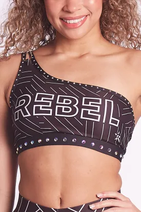 Gretchen Sports Bra in Laser Black