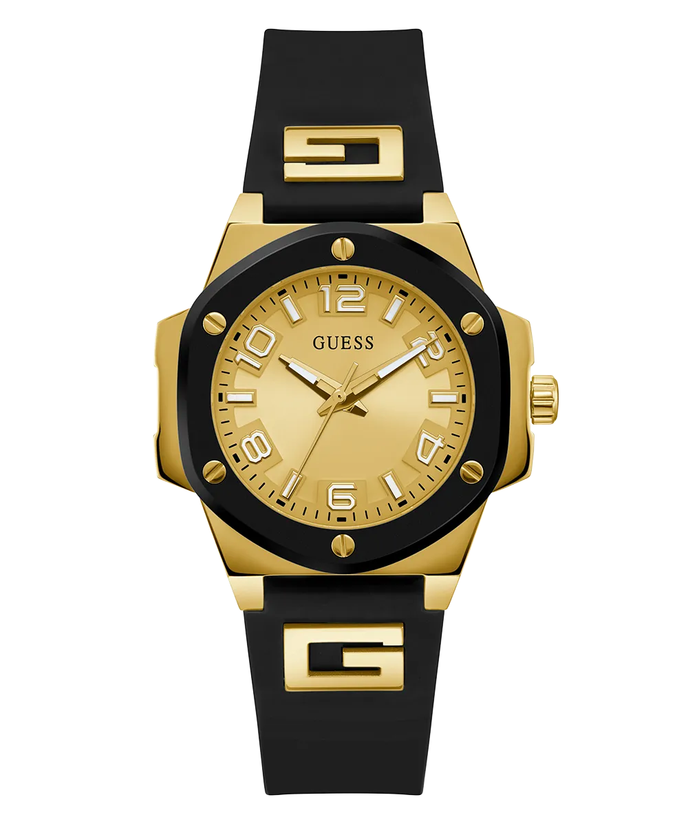 GUESS Ladies Black 2-Tone Analog Watch