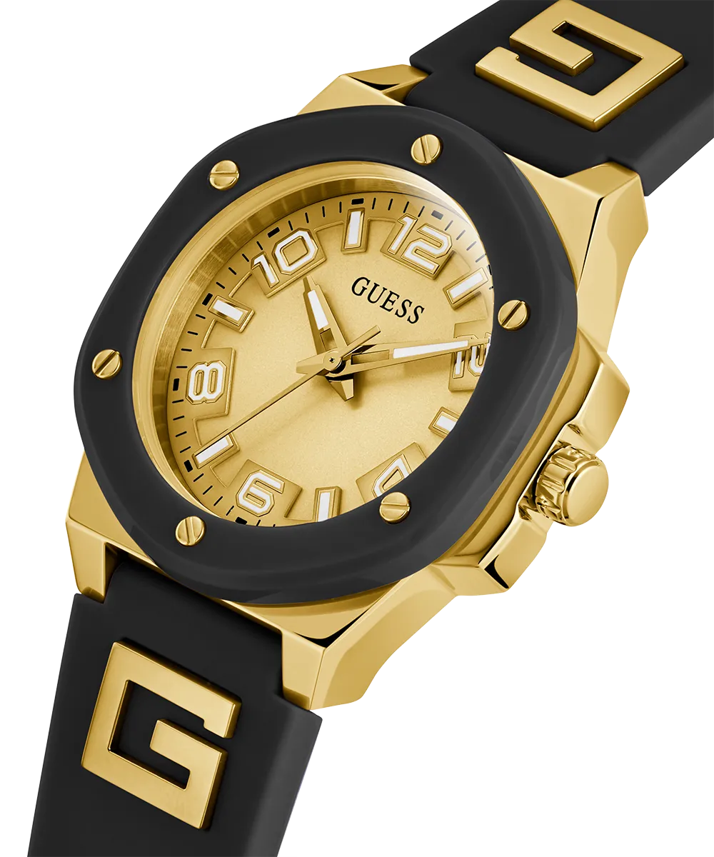 GUESS Ladies Black 2-Tone Analog Watch