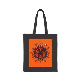 Handmade Mandala Design Halloween Tote Bag