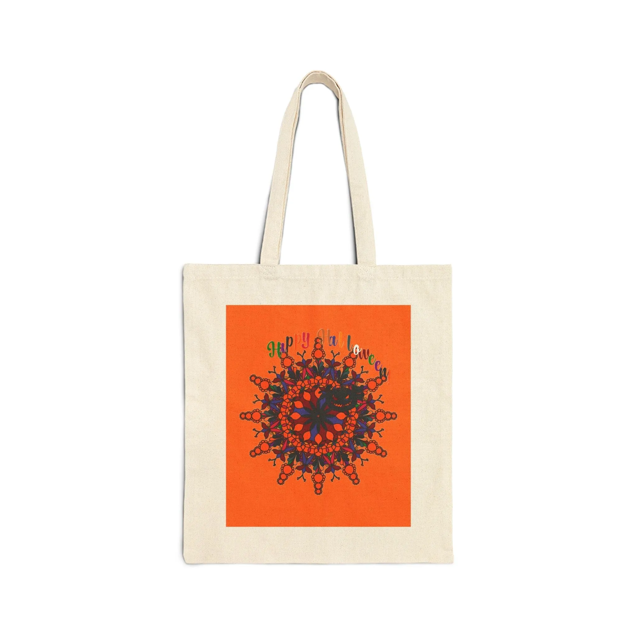 Handmade Mandala Design Halloween Tote Bag