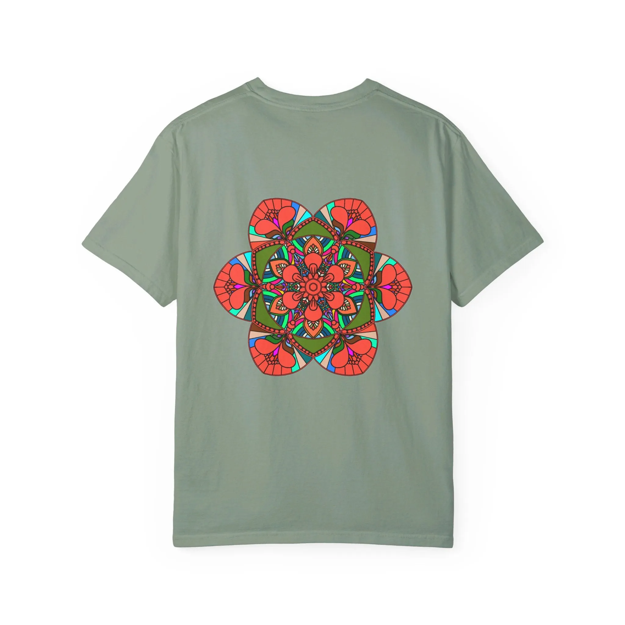 Handmade Mandala Design T-Shirt - 100% Cotton