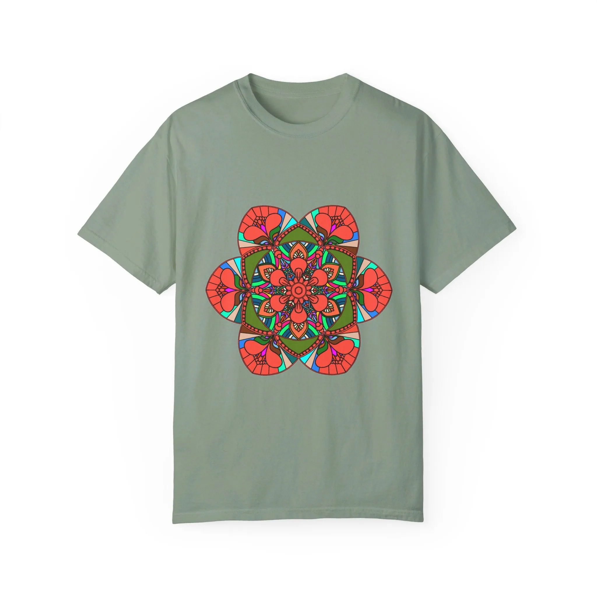 Handmade Mandala Design T-Shirt - 100% Cotton