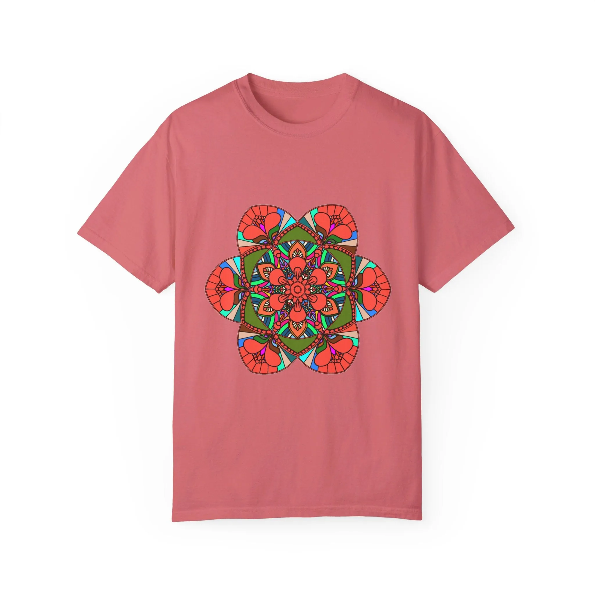 Handmade Mandala Design T-Shirt - 100% Cotton