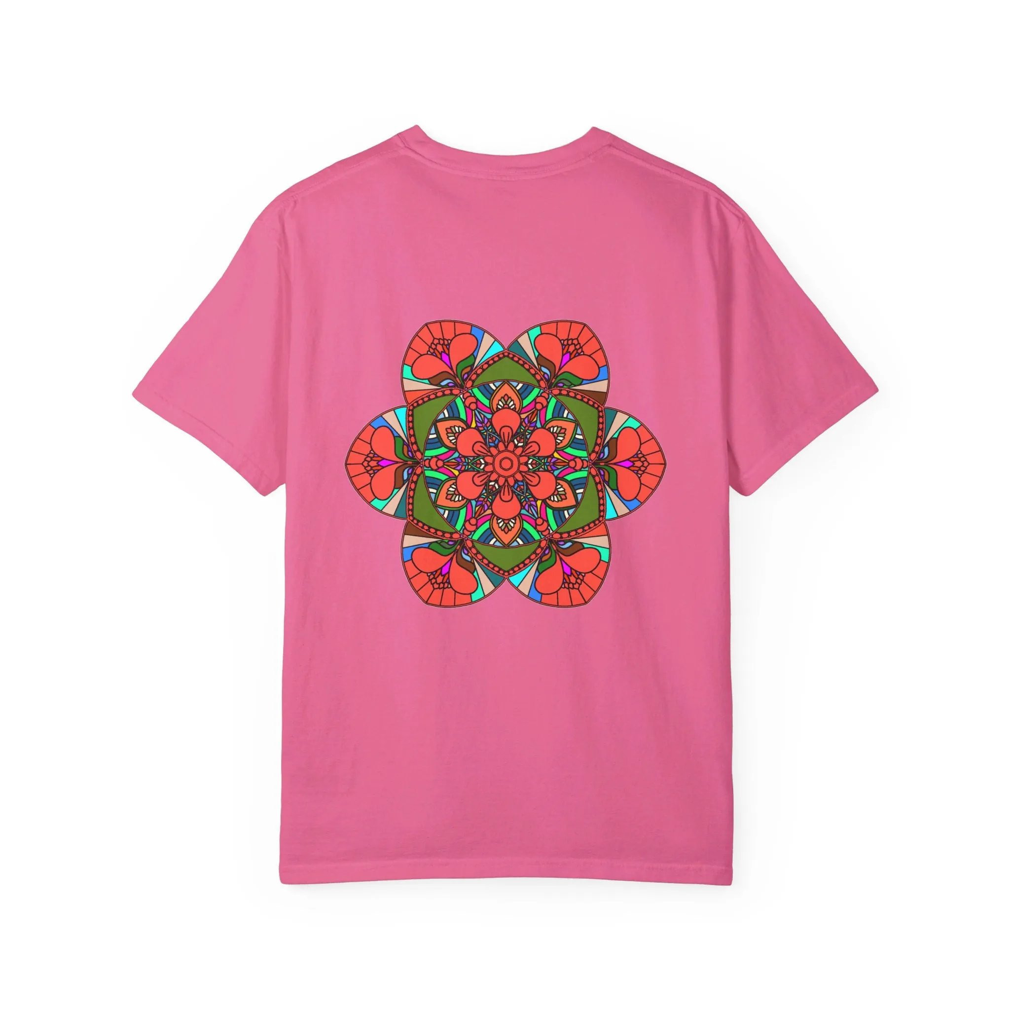 Handmade Mandala Design T-Shirt - 100% Cotton