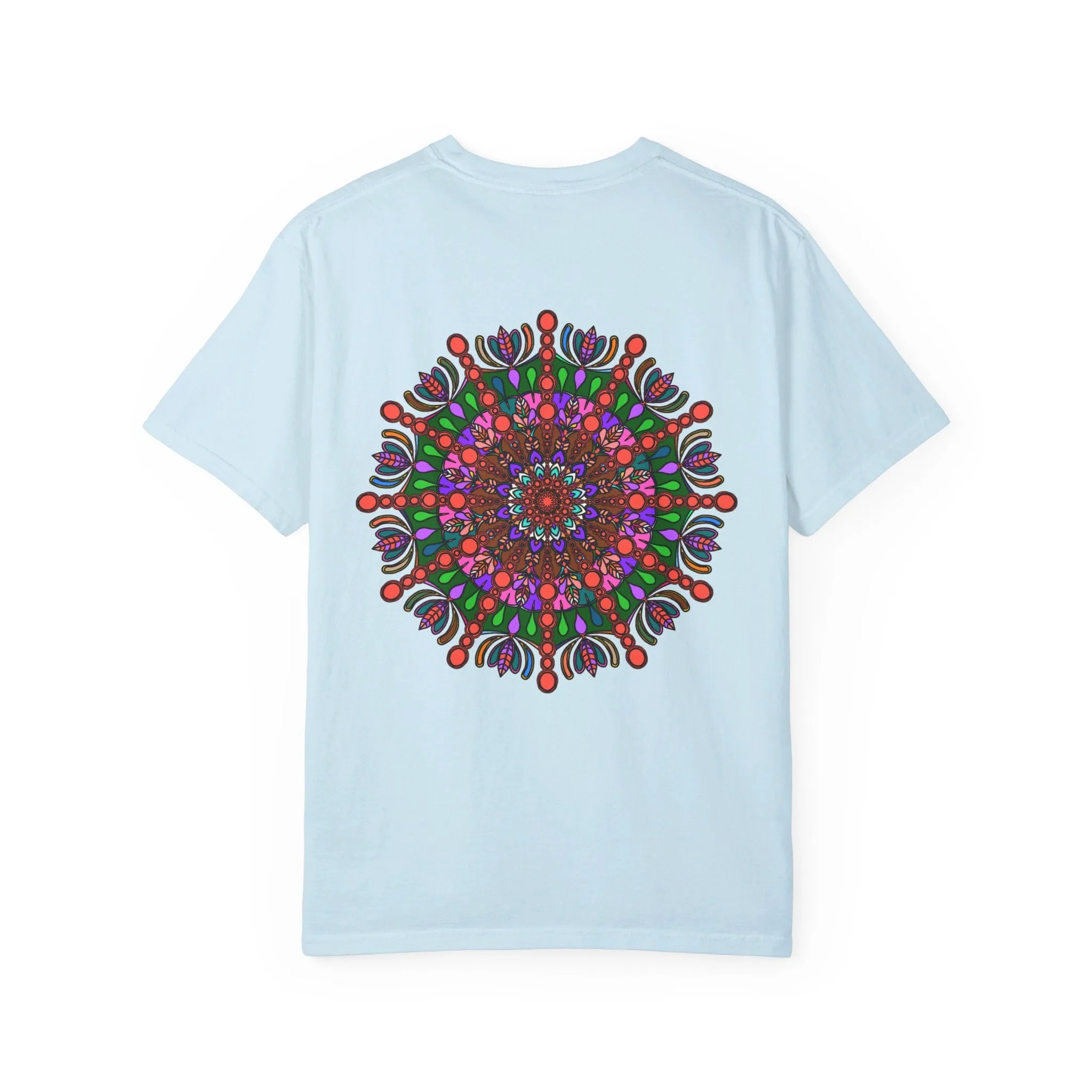 Handmade Mandala Design T-Shirt - 100% Ring-Spun Cotton - Garment-Dyed for Extra Comfort