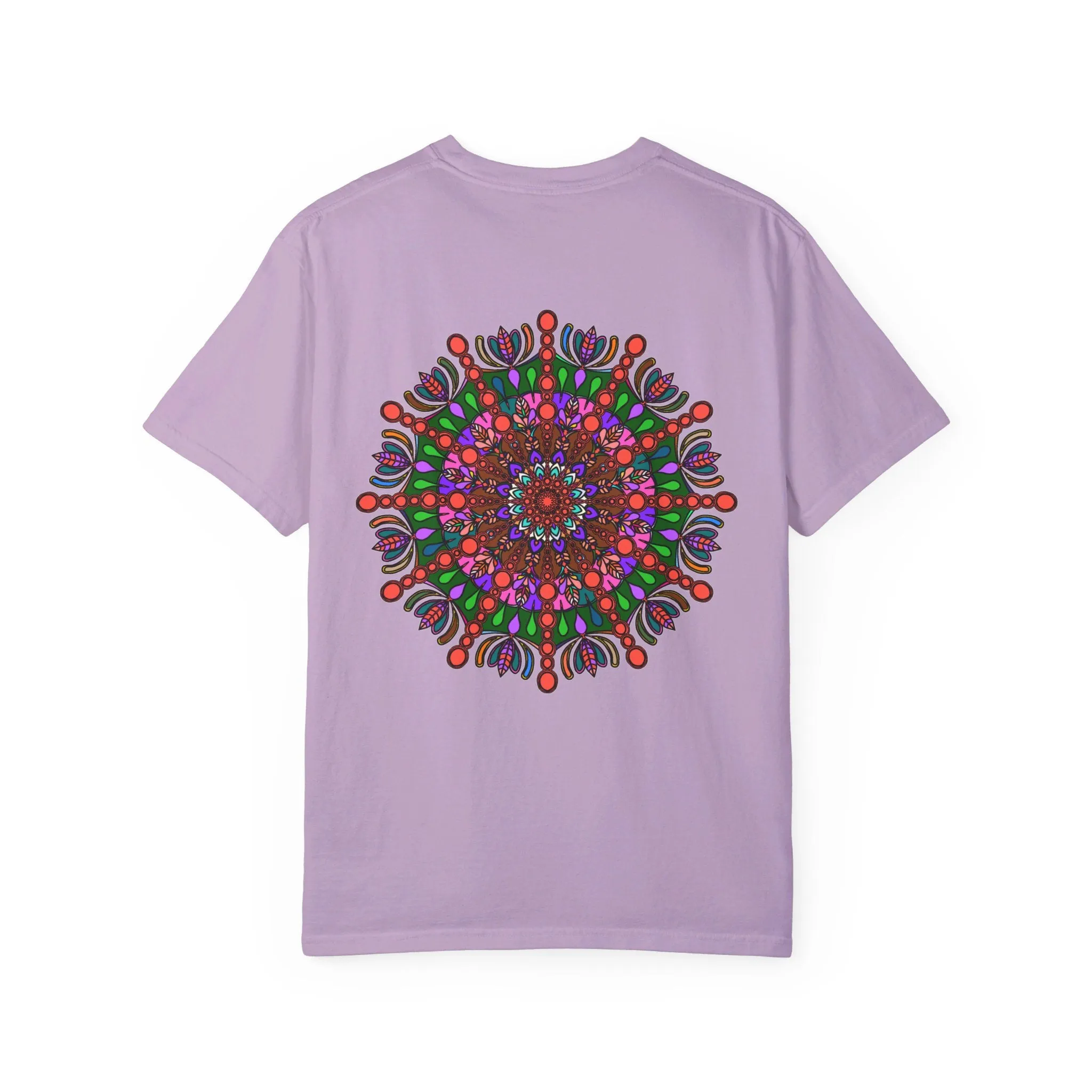 Handmade Mandala Design T-Shirt - 100% Ring-Spun Cotton - Garment-Dyed for Extra Comfort