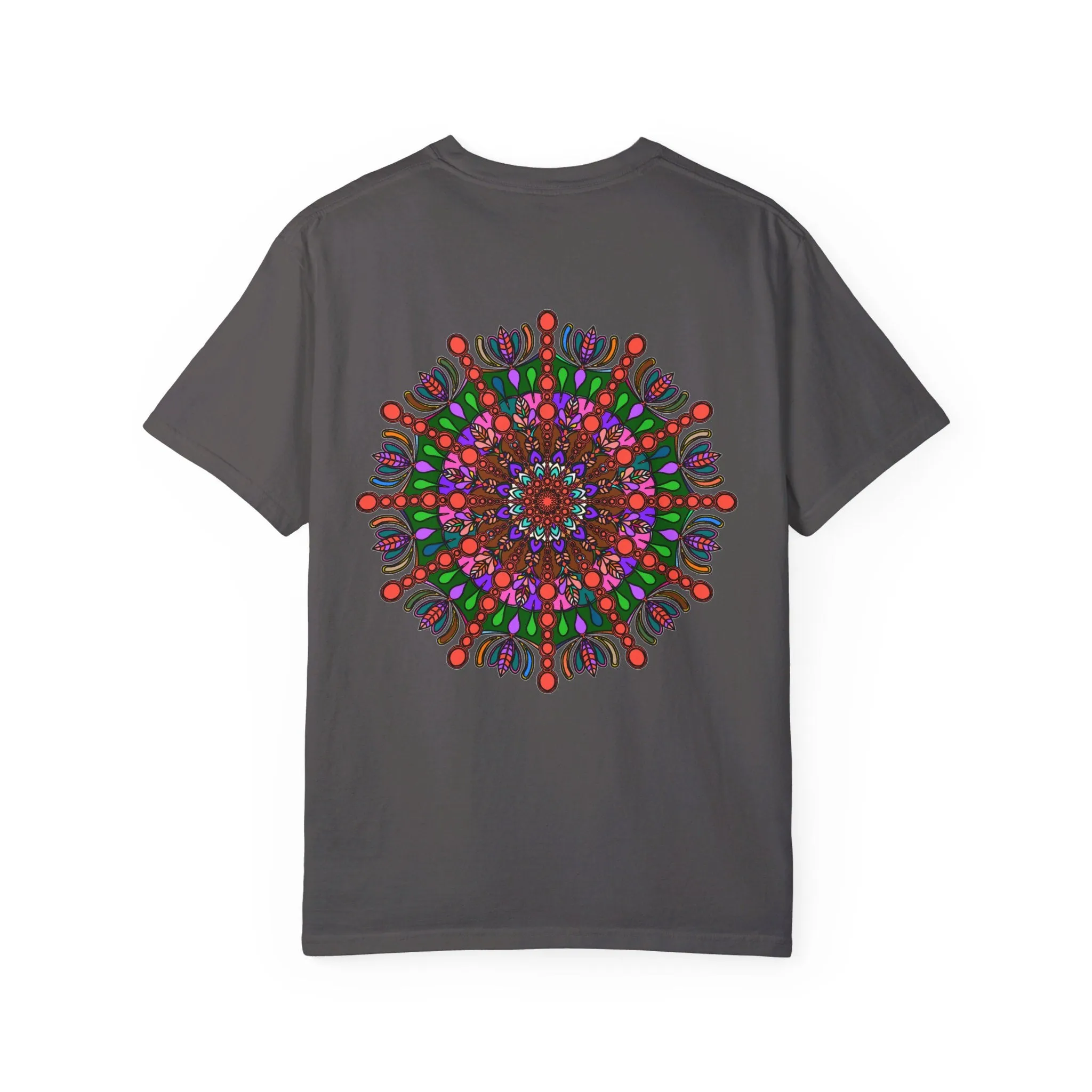 Handmade Mandala Design T-Shirt - 100% Ring-Spun Cotton - Garment-Dyed for Extra Comfort