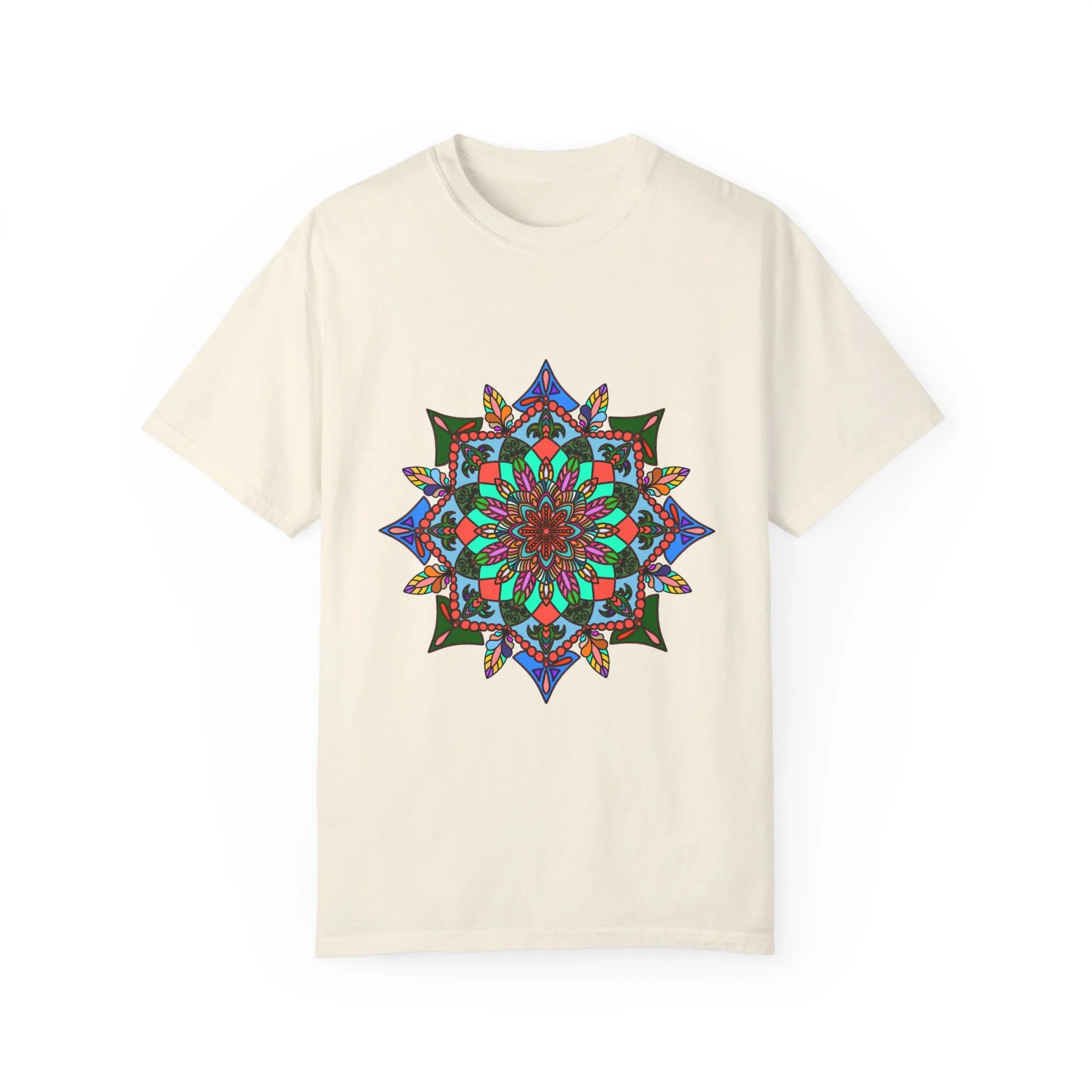 Handmade Mandala T-Shirt - 100% Ring-Spun Cotton