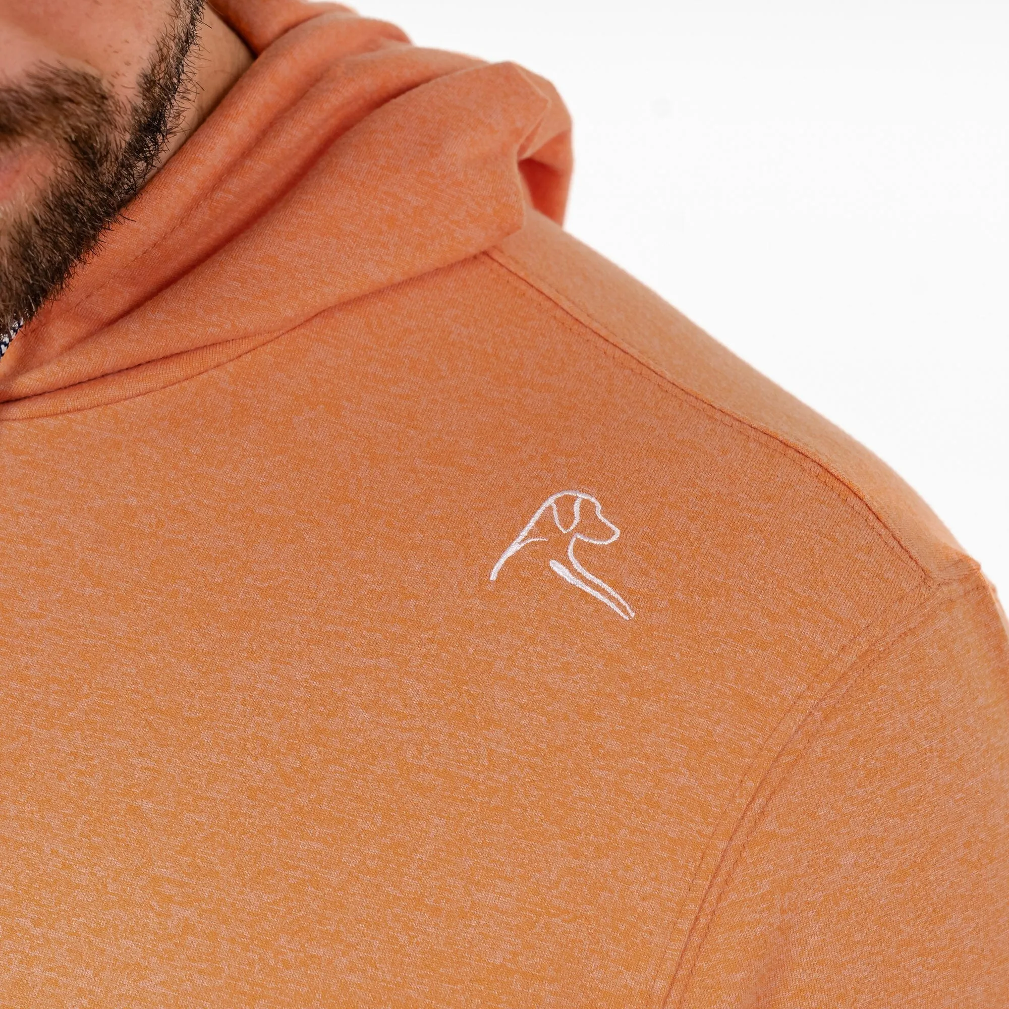 Hesi Performance Hoodie | Heather - Rust Orange/Canyon