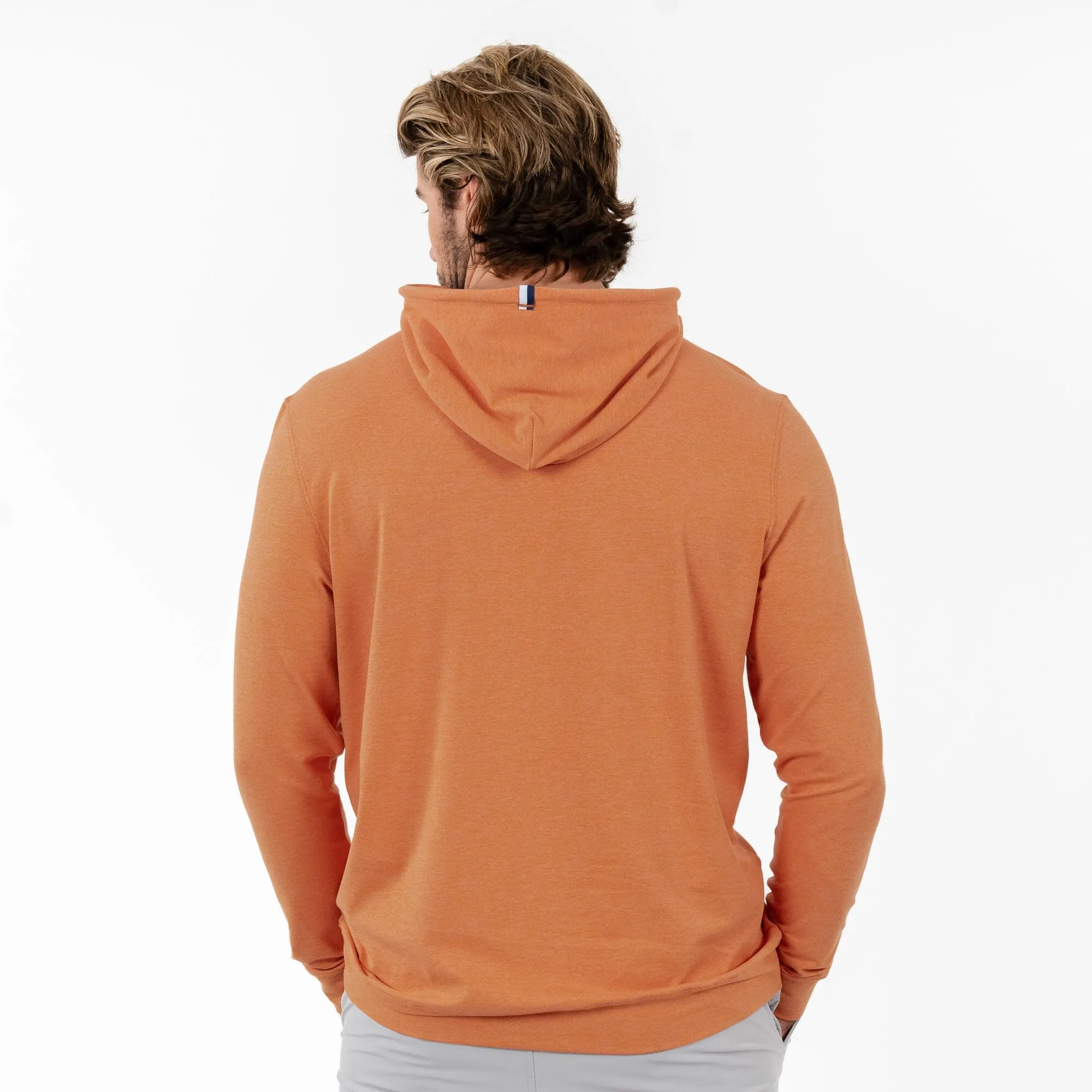 Hesi Performance Hoodie | Heather - Rust Orange/Canyon