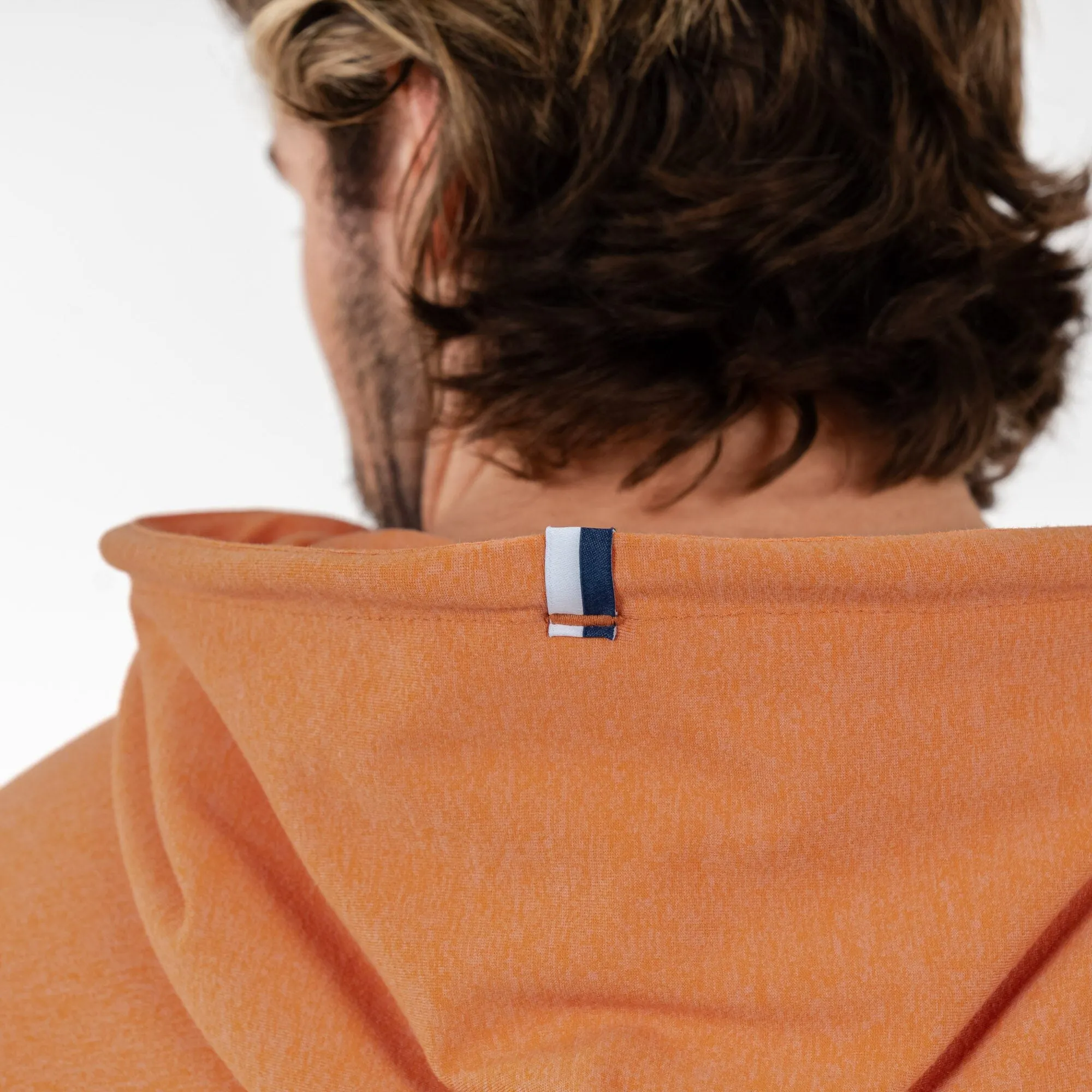 Hesi Performance Hoodie | Heather - Rust Orange/Canyon