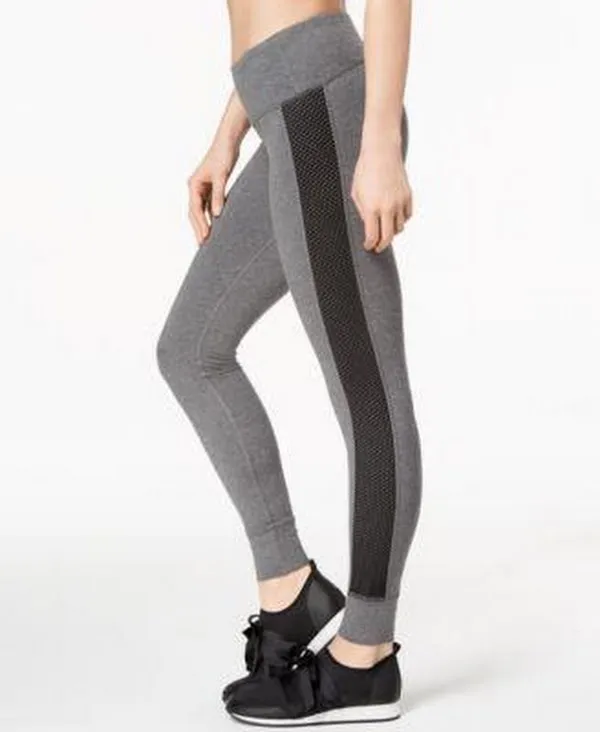 Ideology Womens Fitness Yoga Athletic Leggings Gray