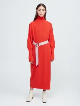 In the Moment Turtleneck Dress - Poppy Red