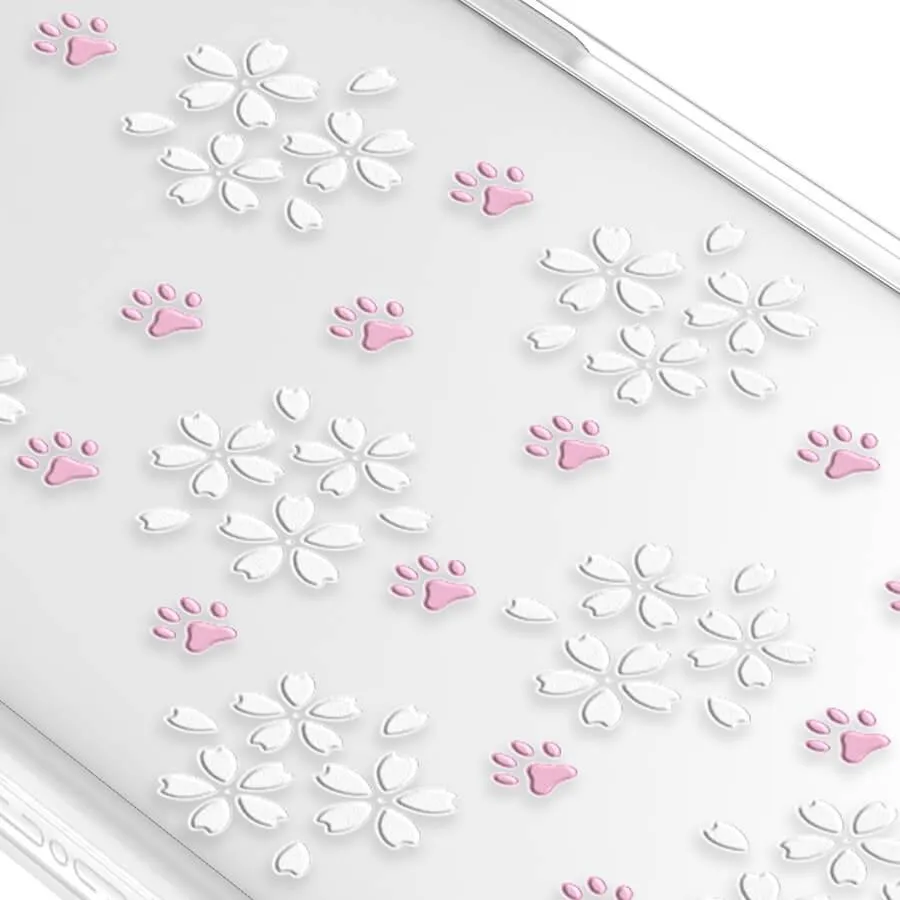 iPhone 12 Cherry Blossom Paw Phone Case