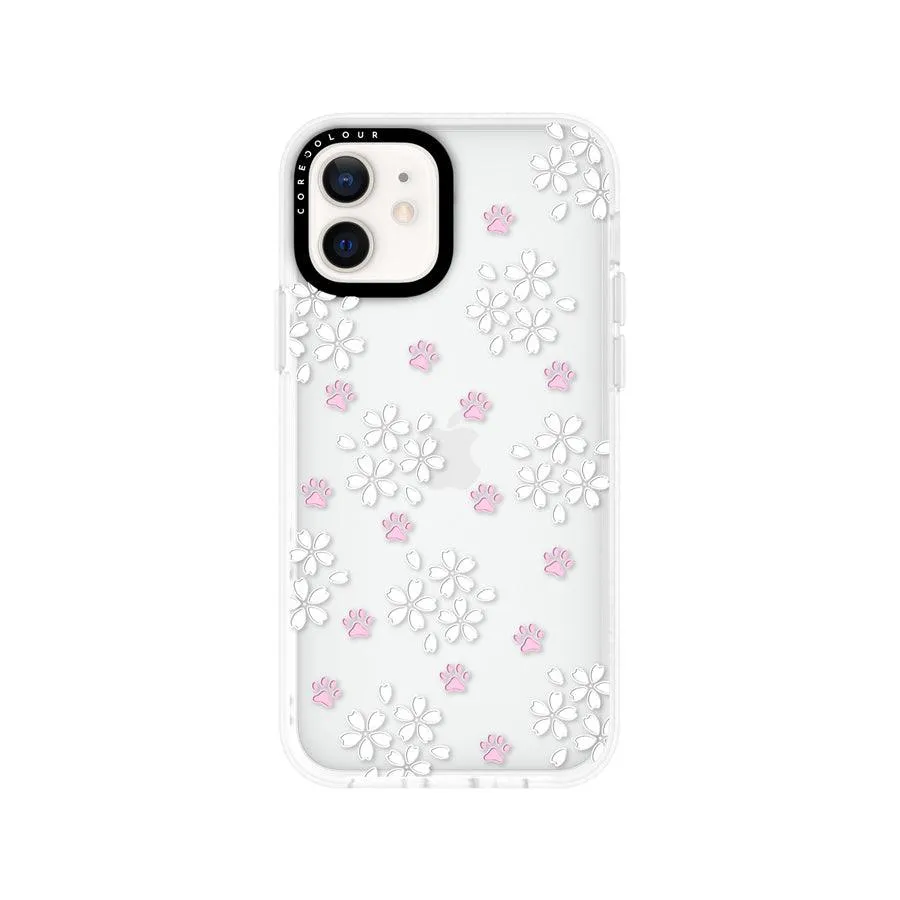 iPhone 12 Cherry Blossom Paw Phone Case