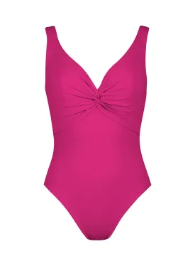 Karla Colletto Twist V-neck Swim Suit