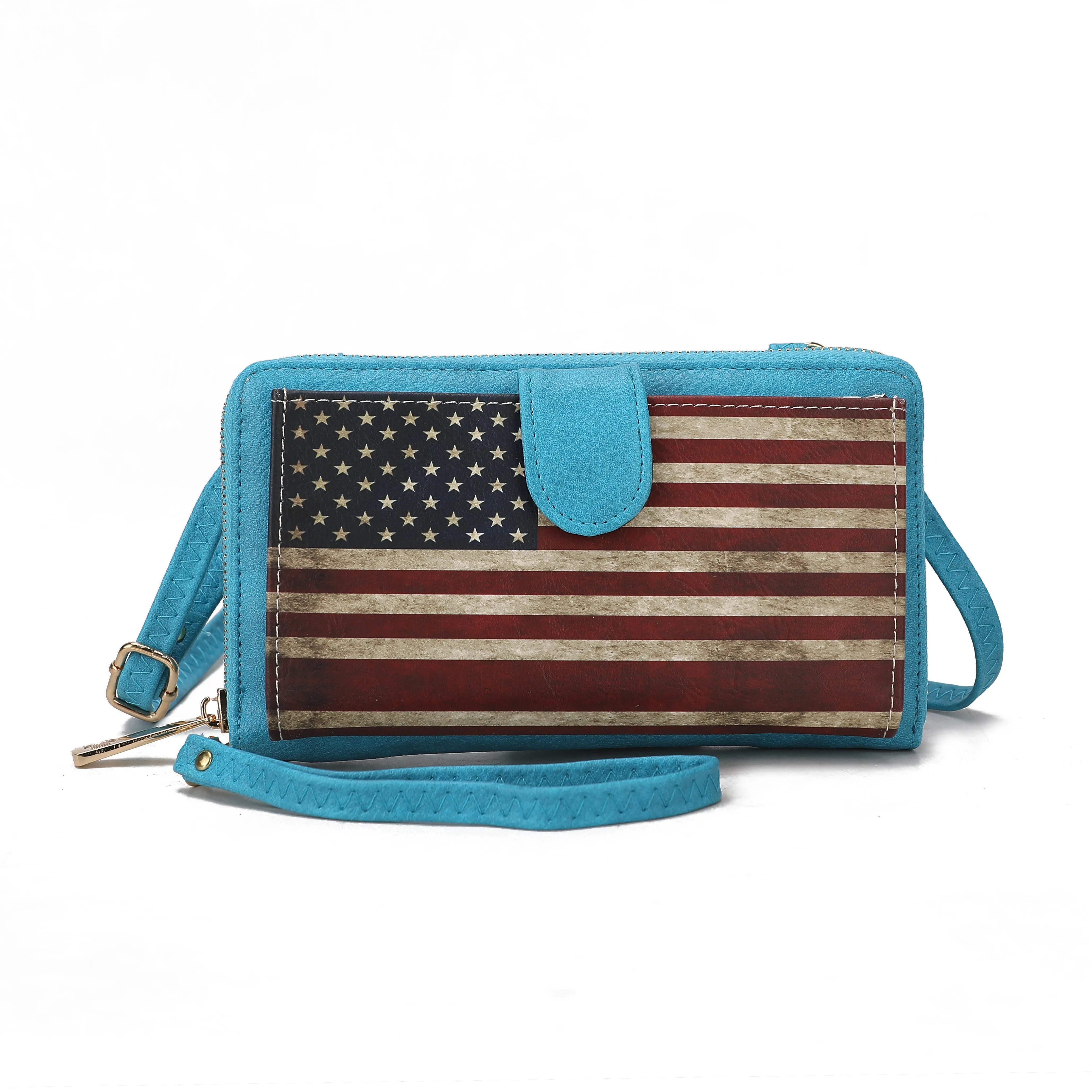 Kiara Printed Flag Phone Crossbody Bag