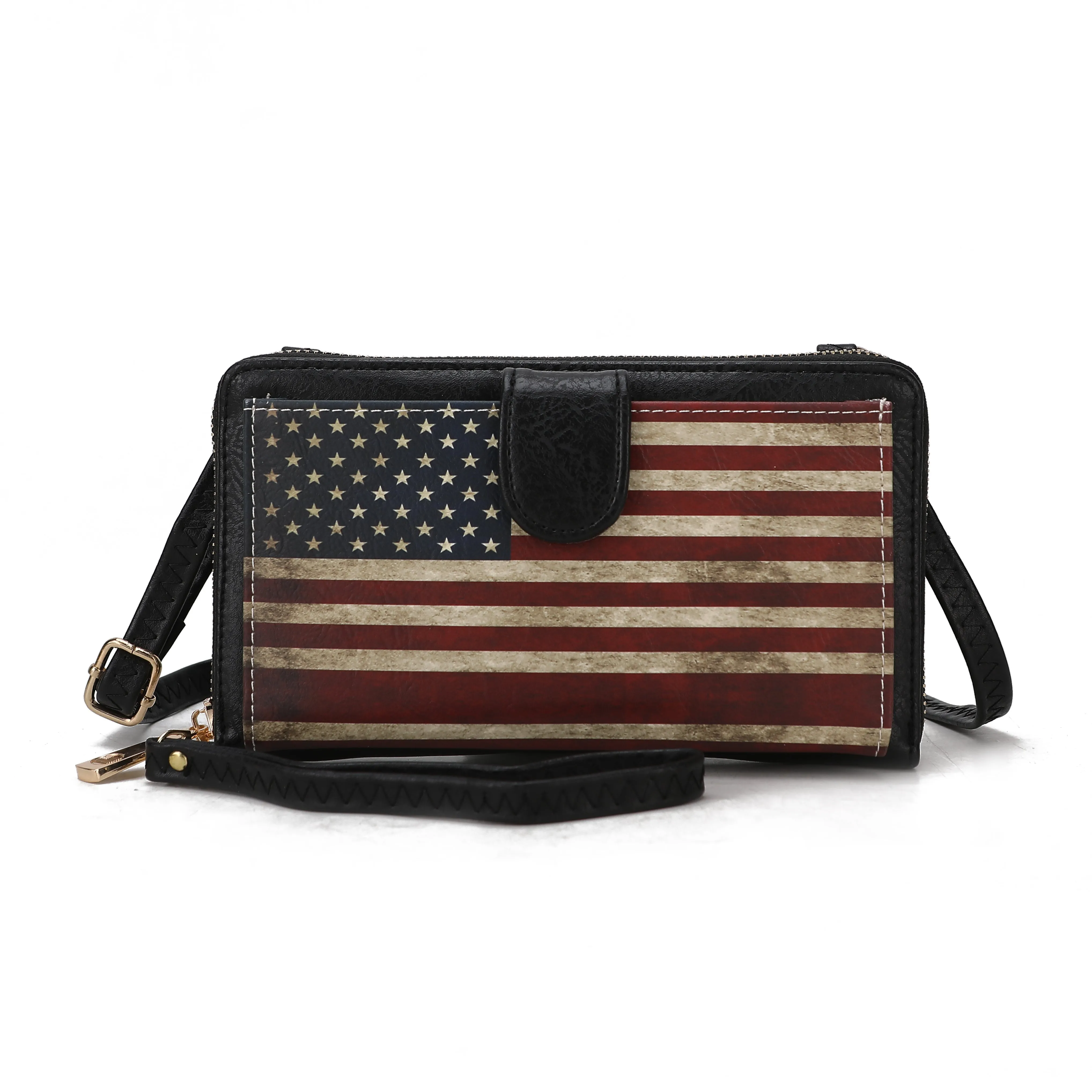 Kiara Printed Flag Phone Crossbody Bag