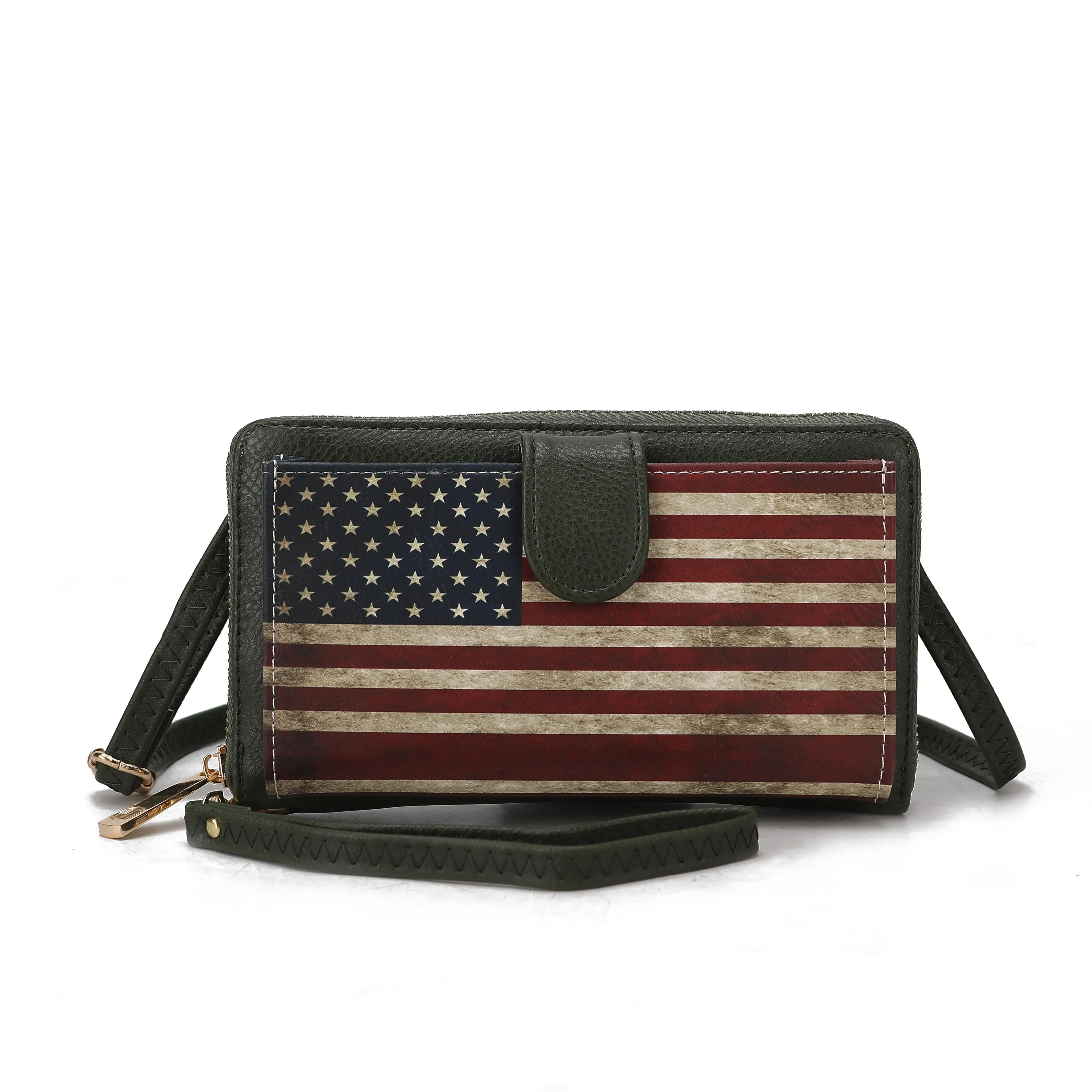 Kiara Printed Flag Phone Crossbody Bag