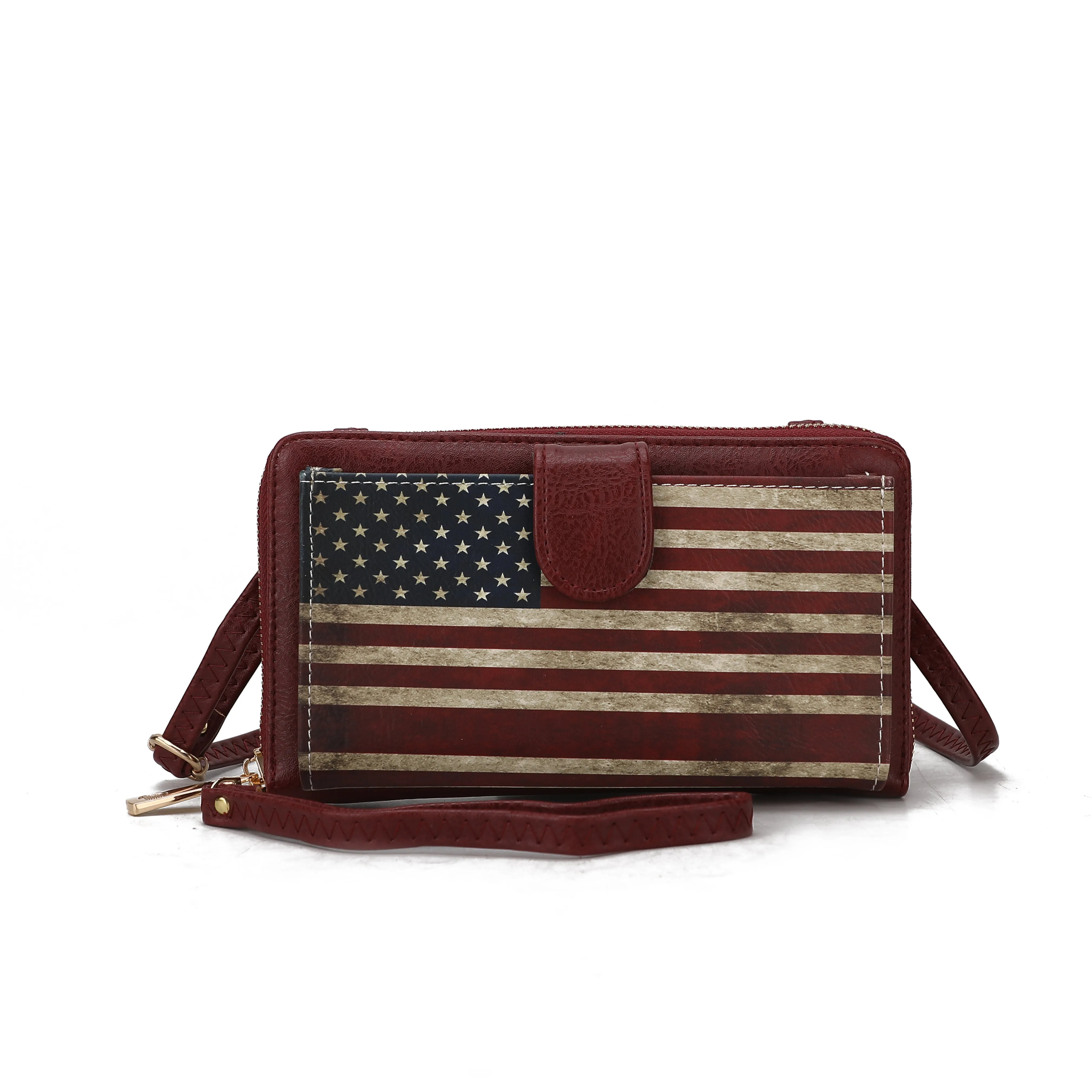 Kiara Printed Flag Phone Crossbody Bag