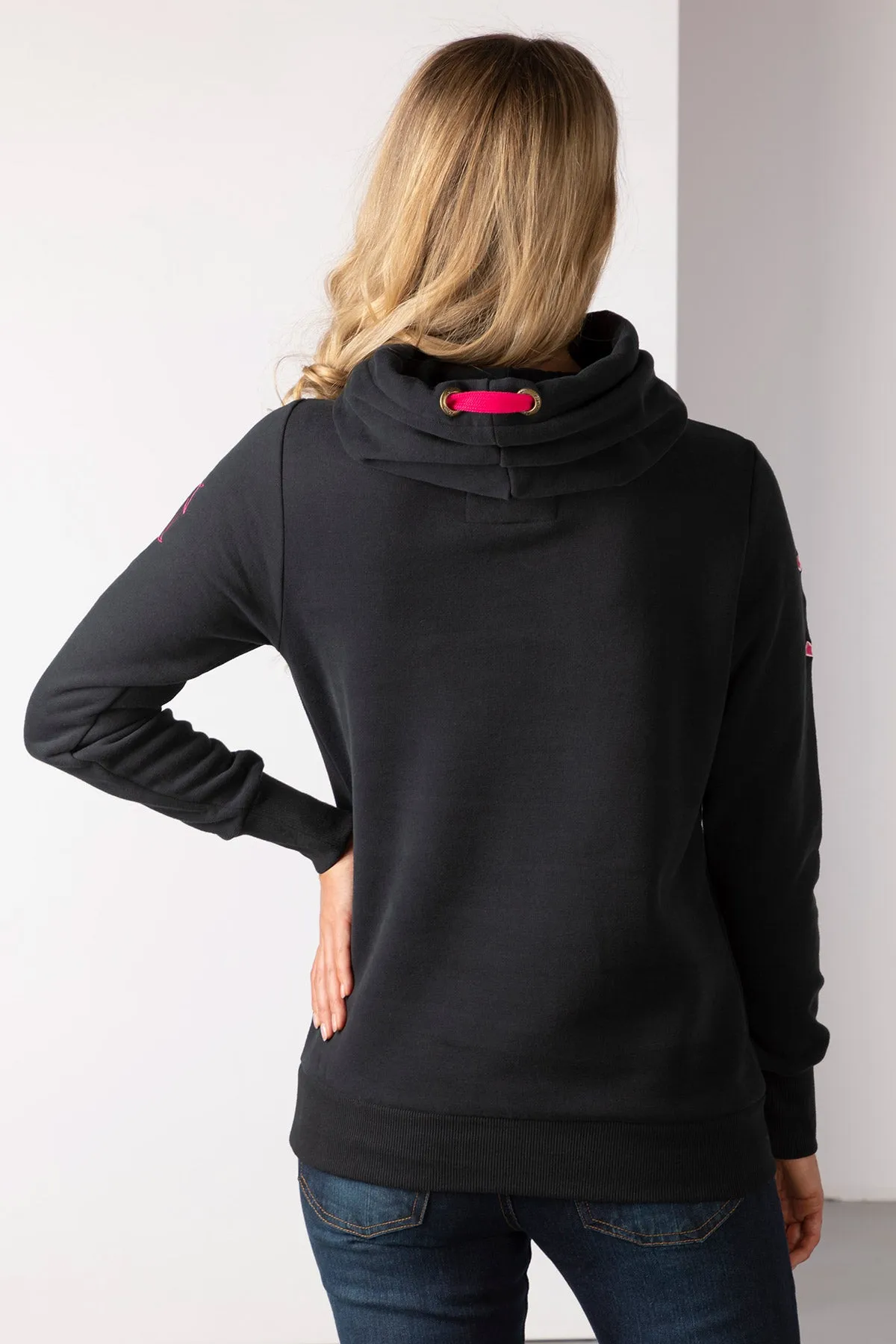 Ladies Emblem Cross Neck Hoody