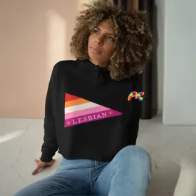 Lesbian Flag Crop Hoodie