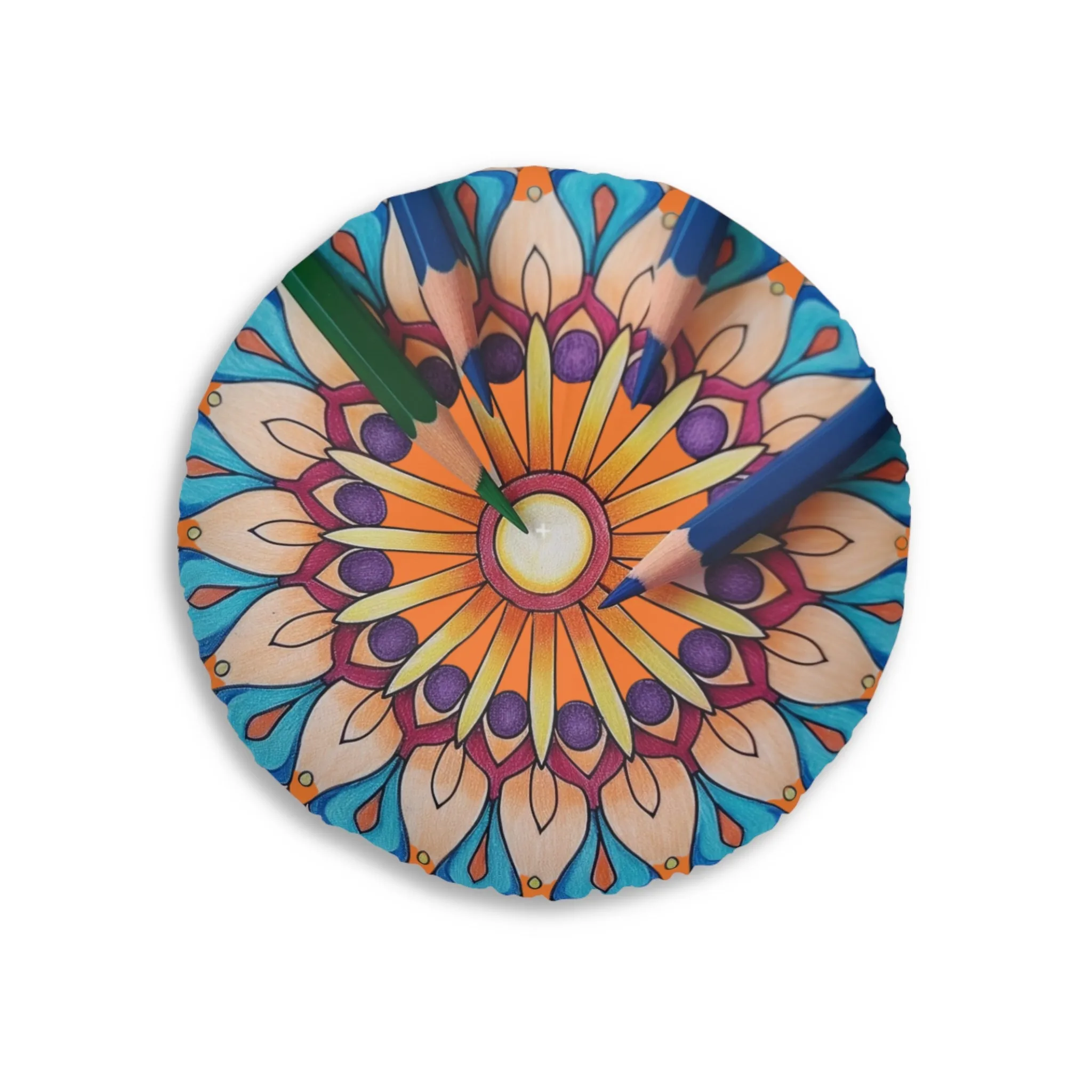 Mandala Art Design Floor Cushion - Tufted Round Pillow