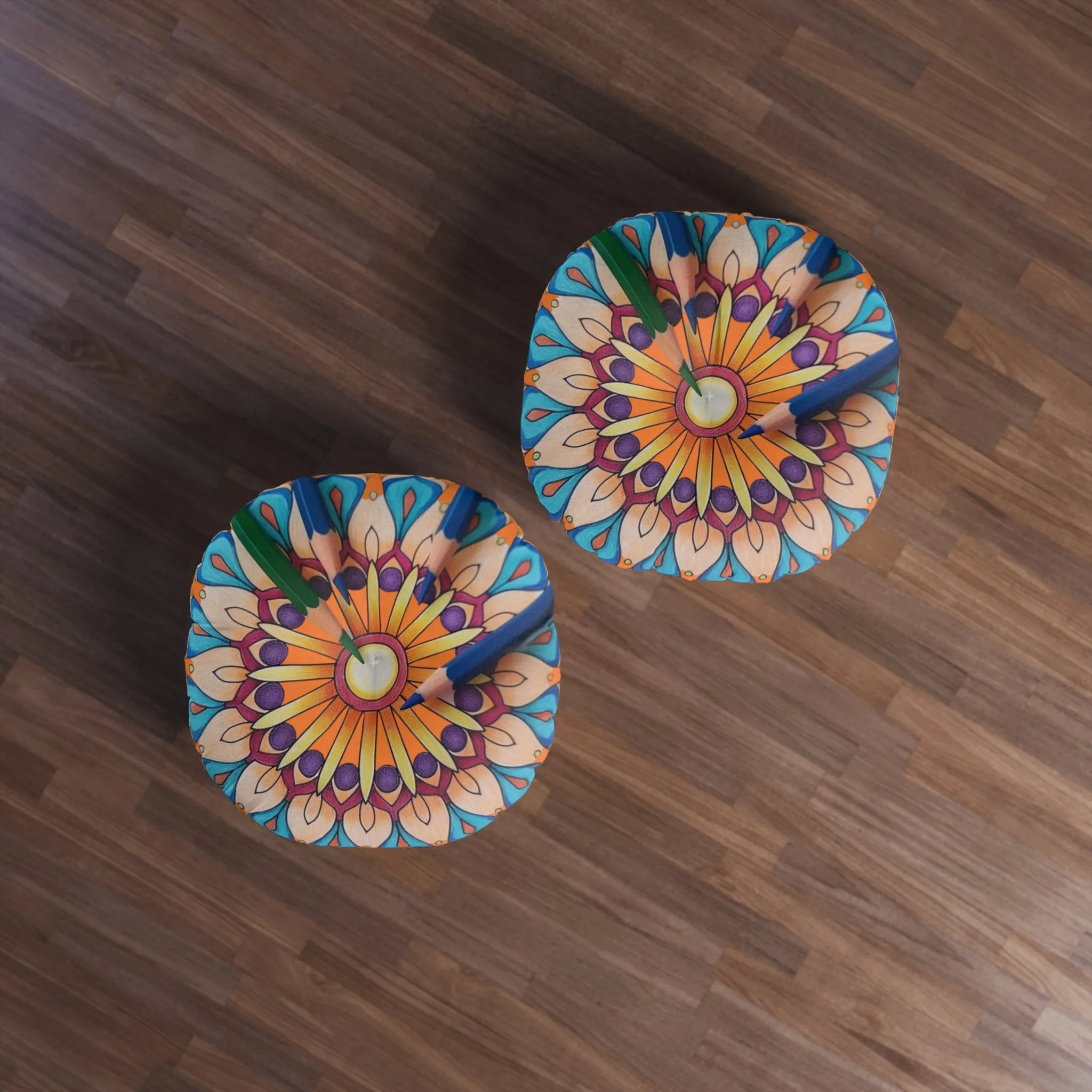 Mandala Art Design Floor Cushion - Tufted Round Pillow