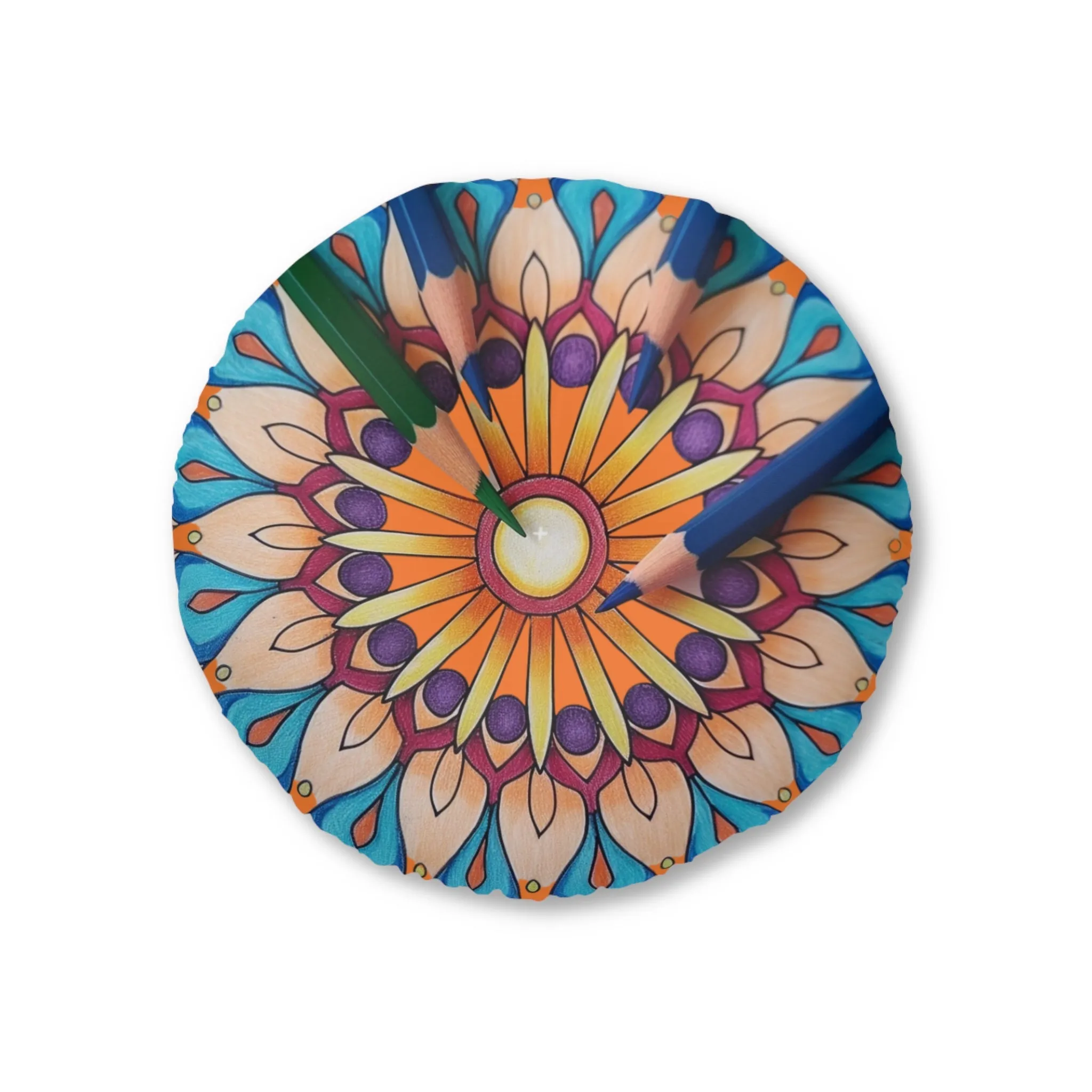 Mandala Art Design Floor Cushion - Tufted Round Pillow