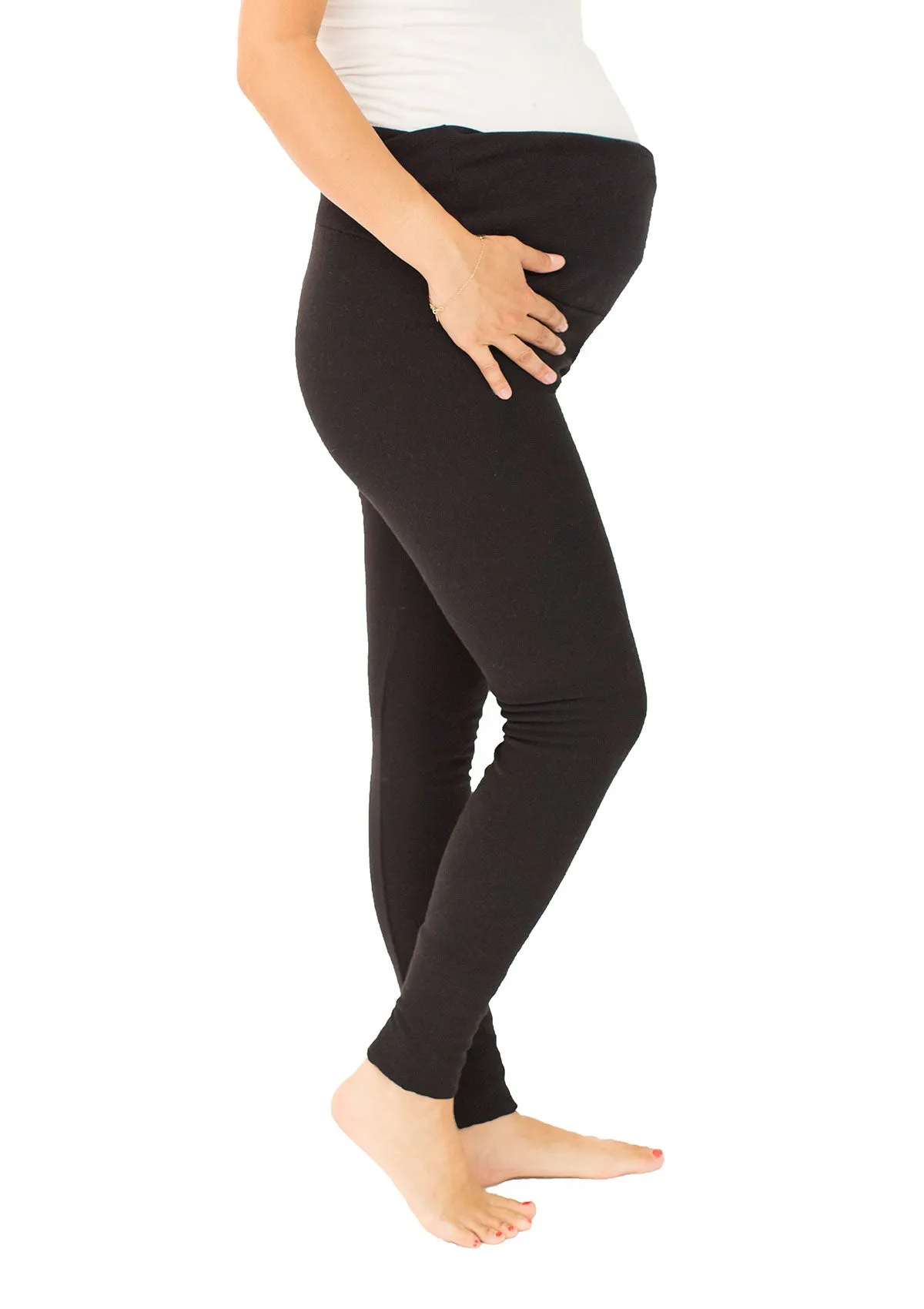 Maternity Fleece-Lined Matte Spandex Legging