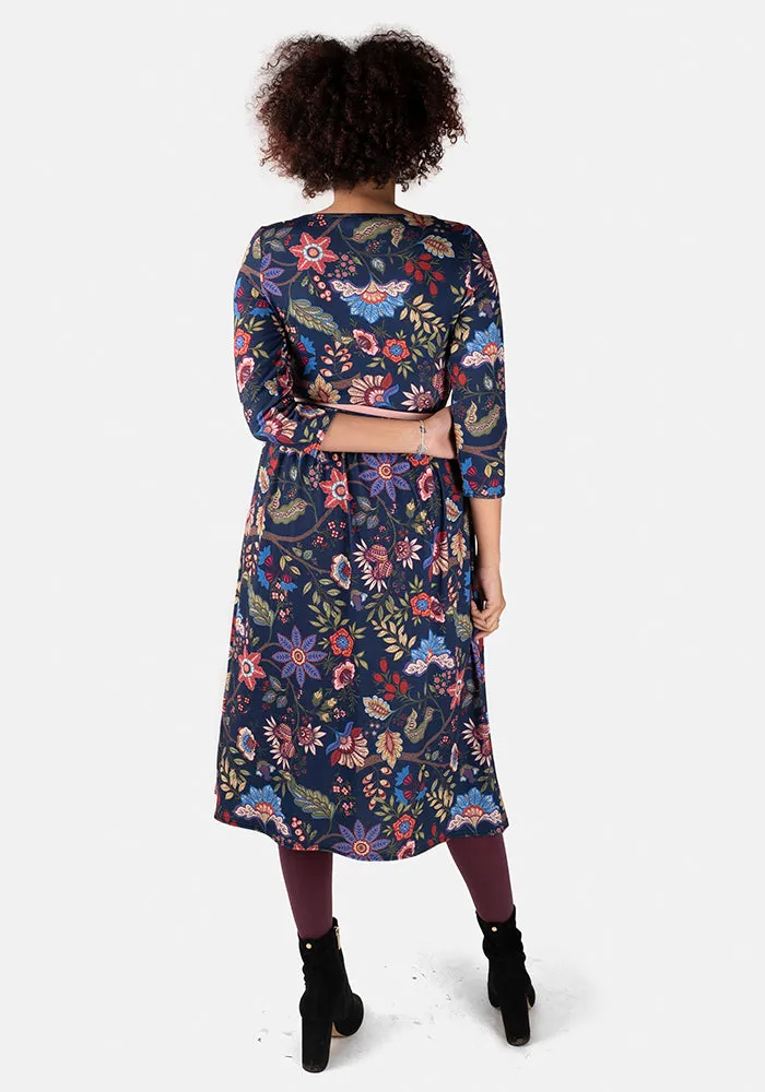 Munira Nordic Paisley Print Midi Dress